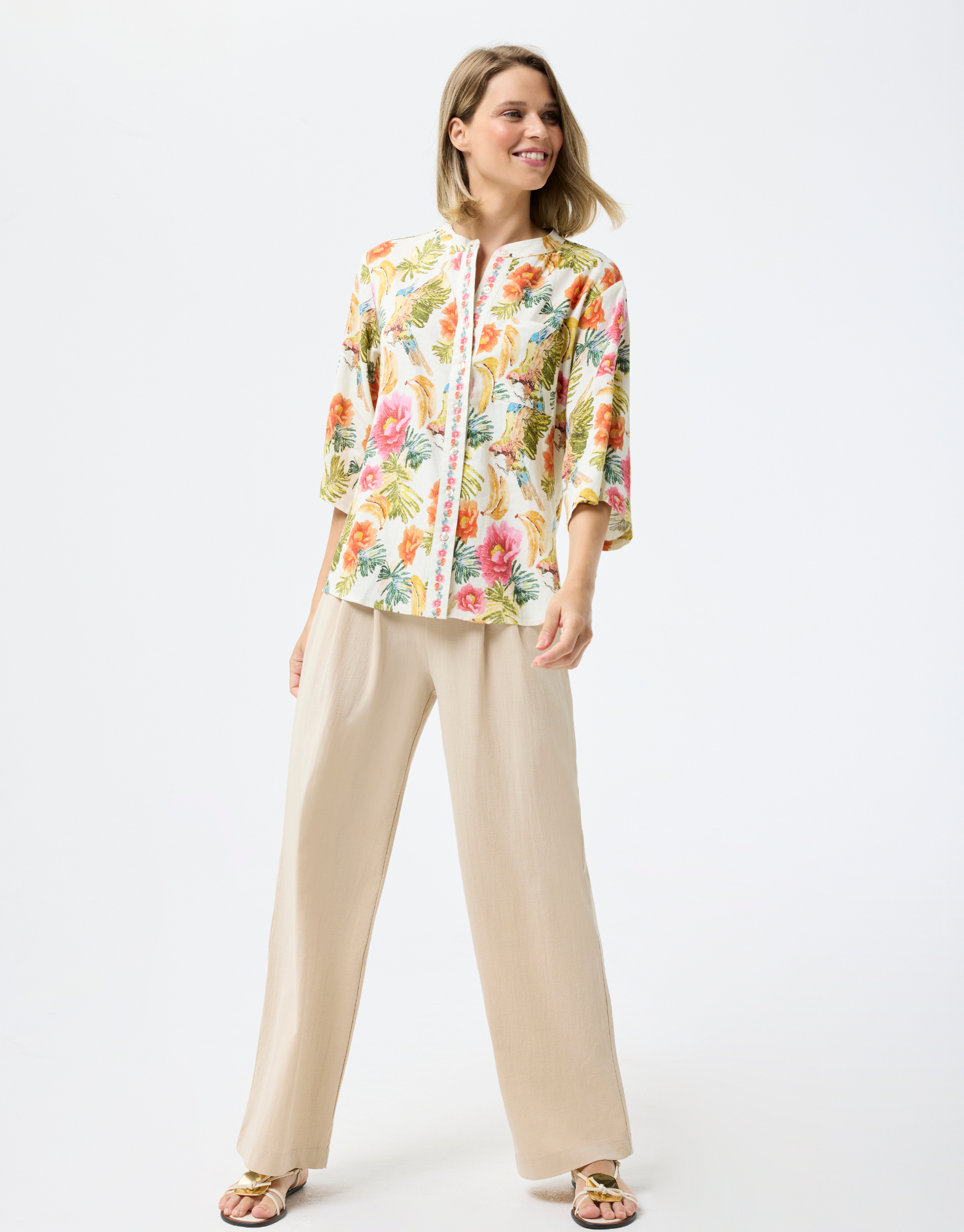 Chemise Cycy colorée en lin