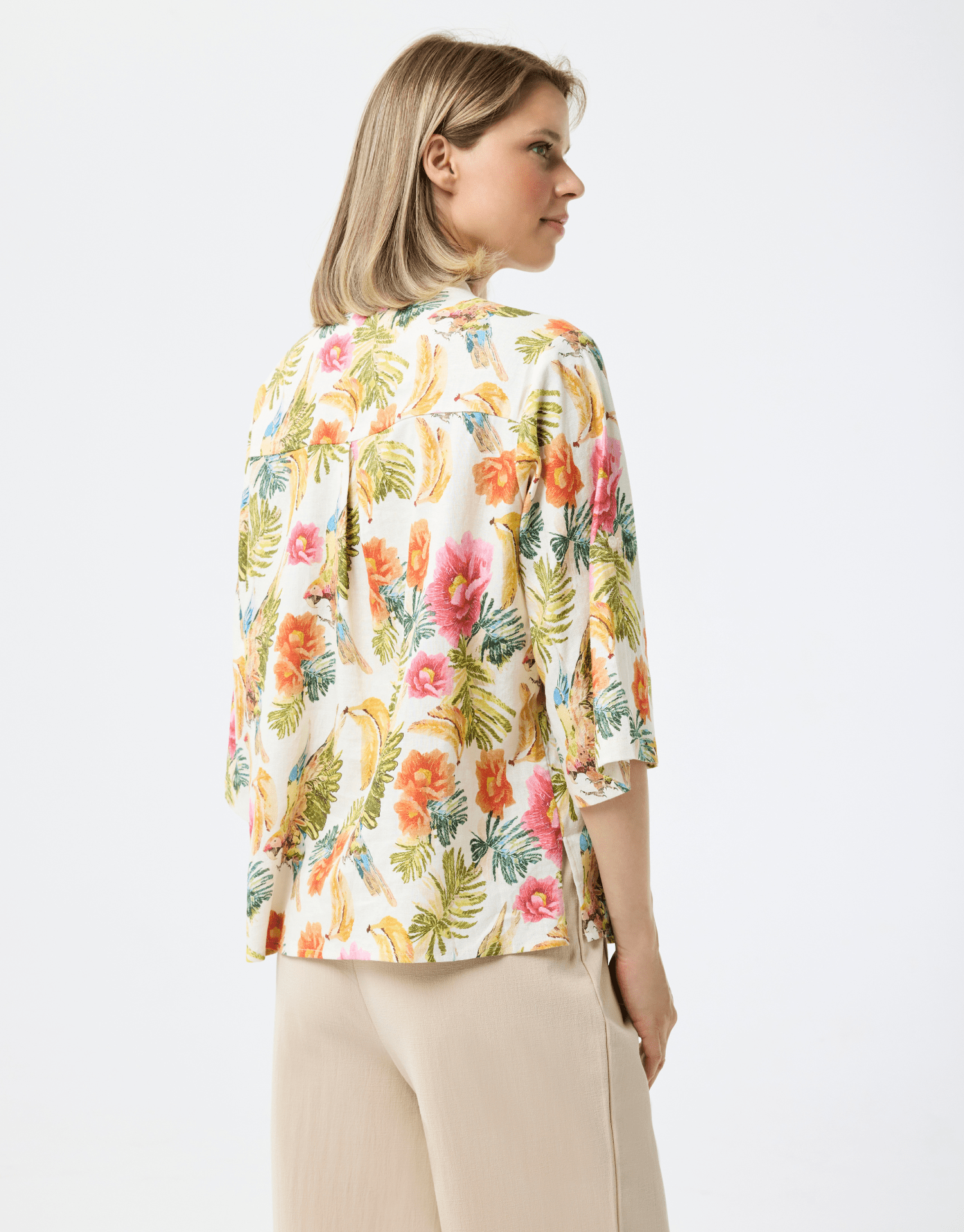 Chemise colorée en lin