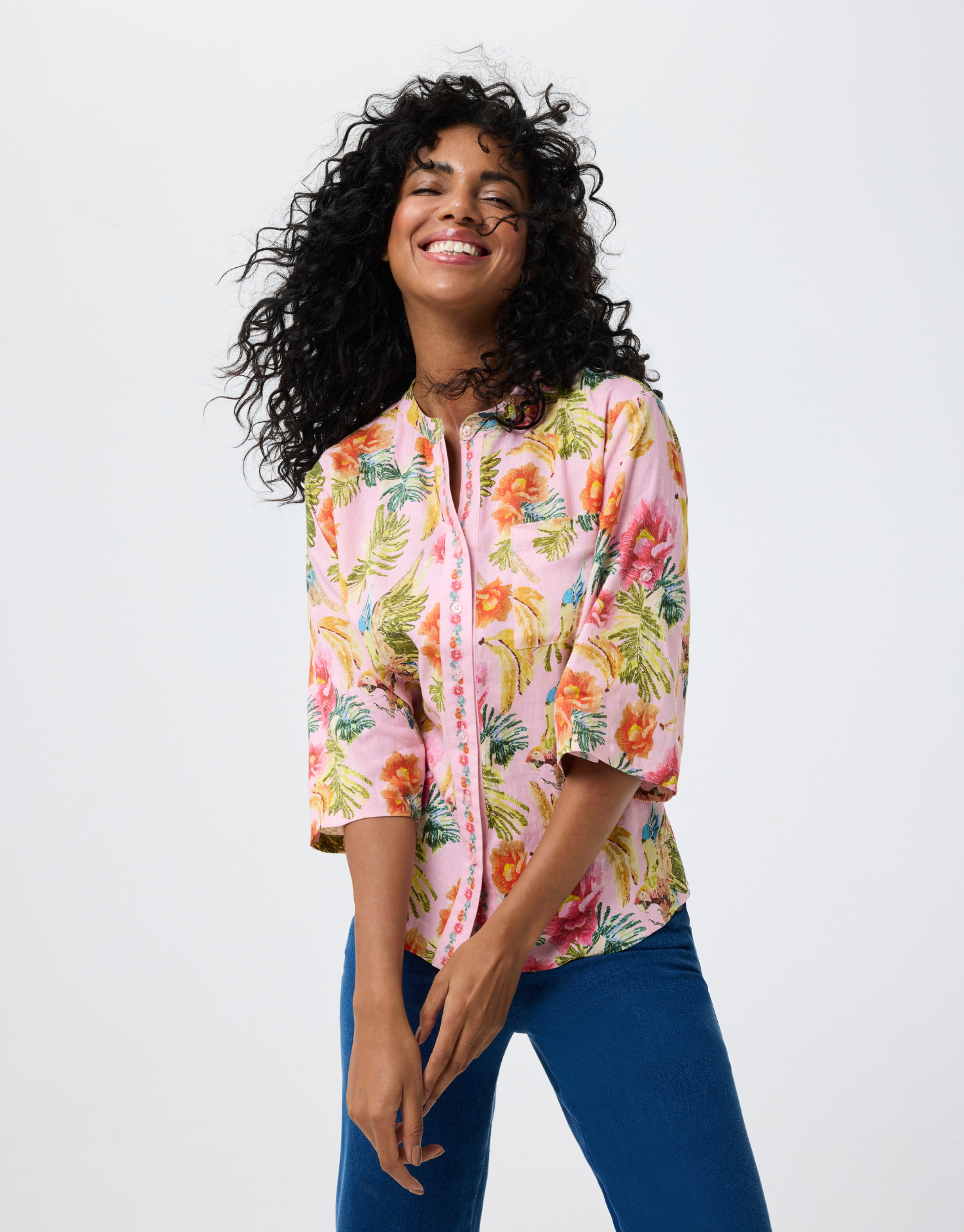 Chemise Cycy colorée en lin