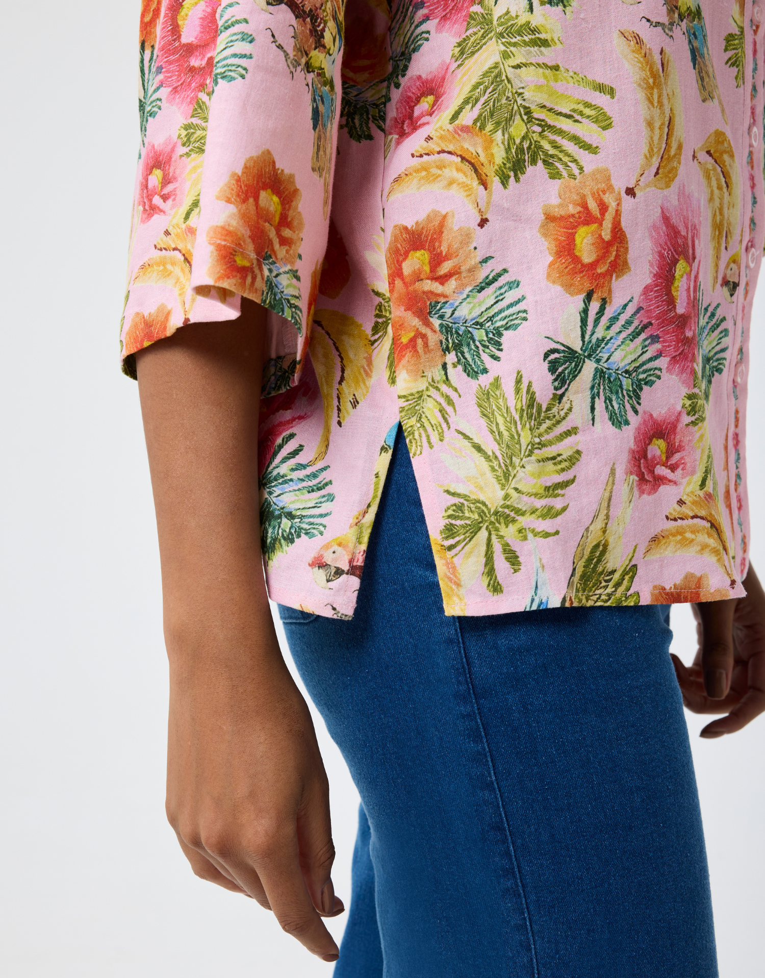 Chemise colorée en lin