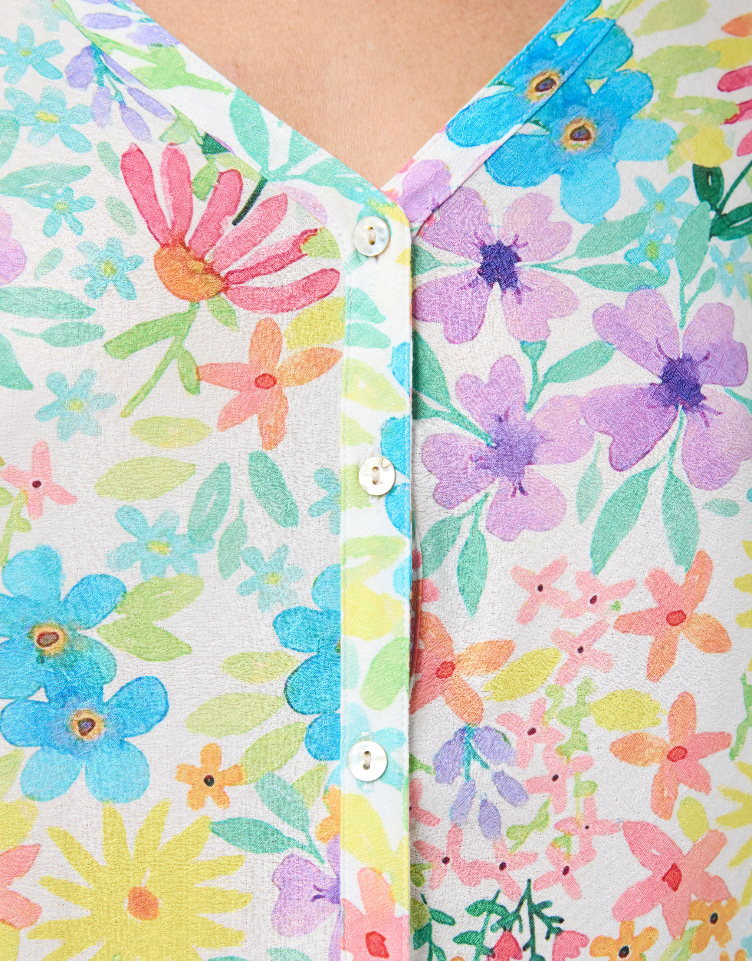 Chemise Prune manches courtes imprimé floral