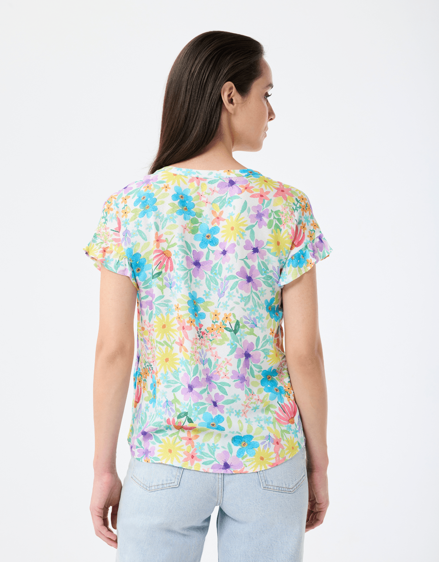 Chemise manches courtes imprimé floral