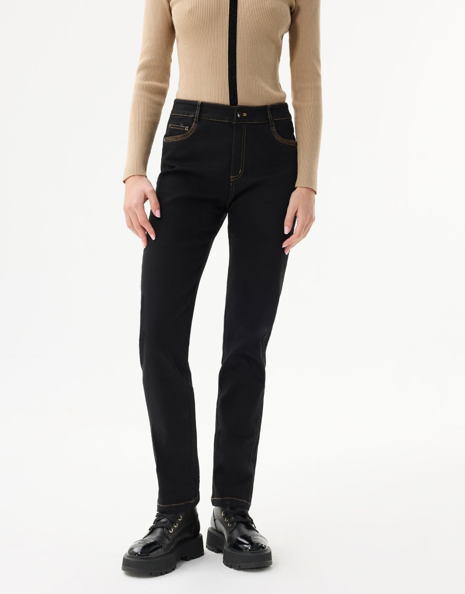 Jean droit stretch