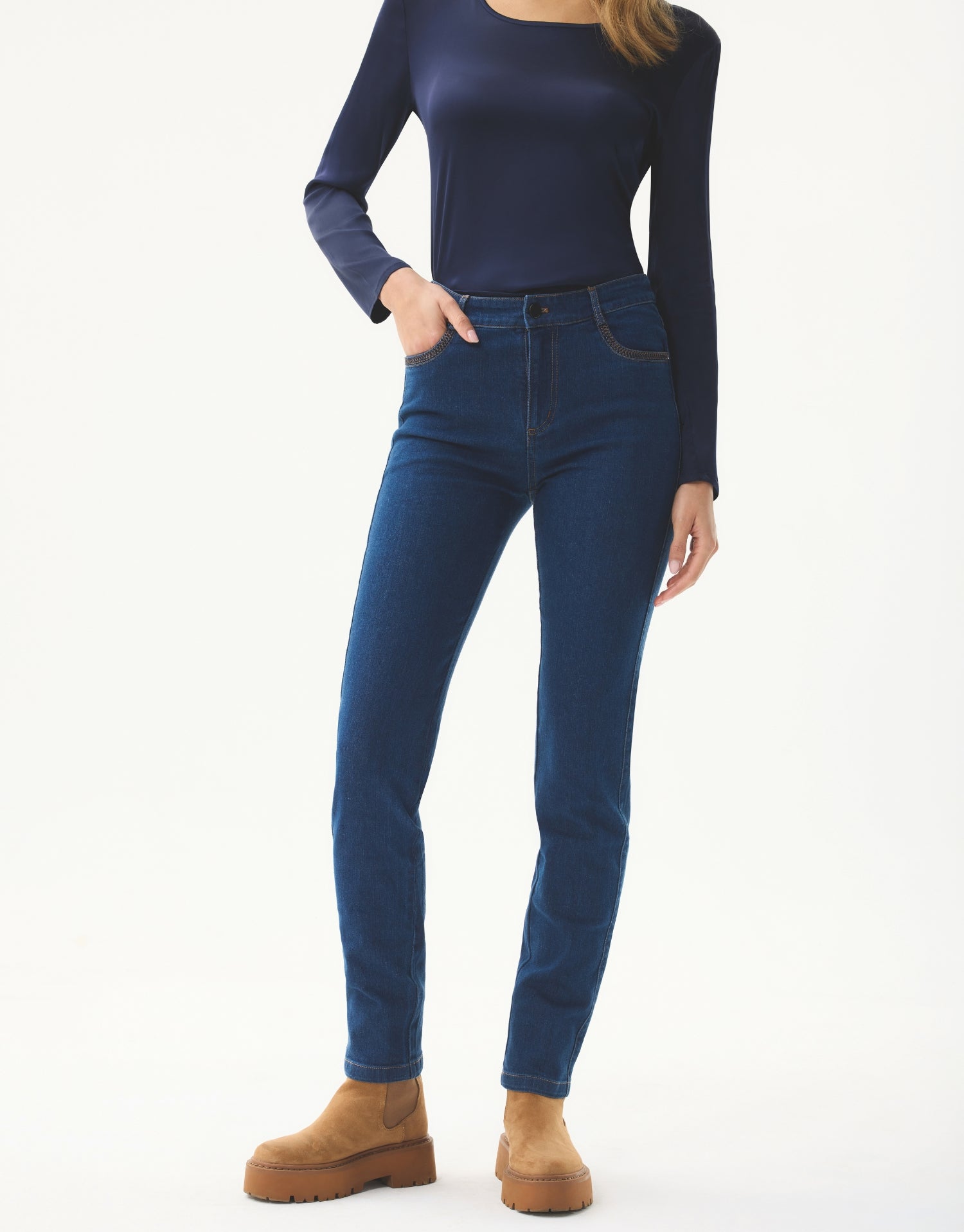 Jean droit stretch