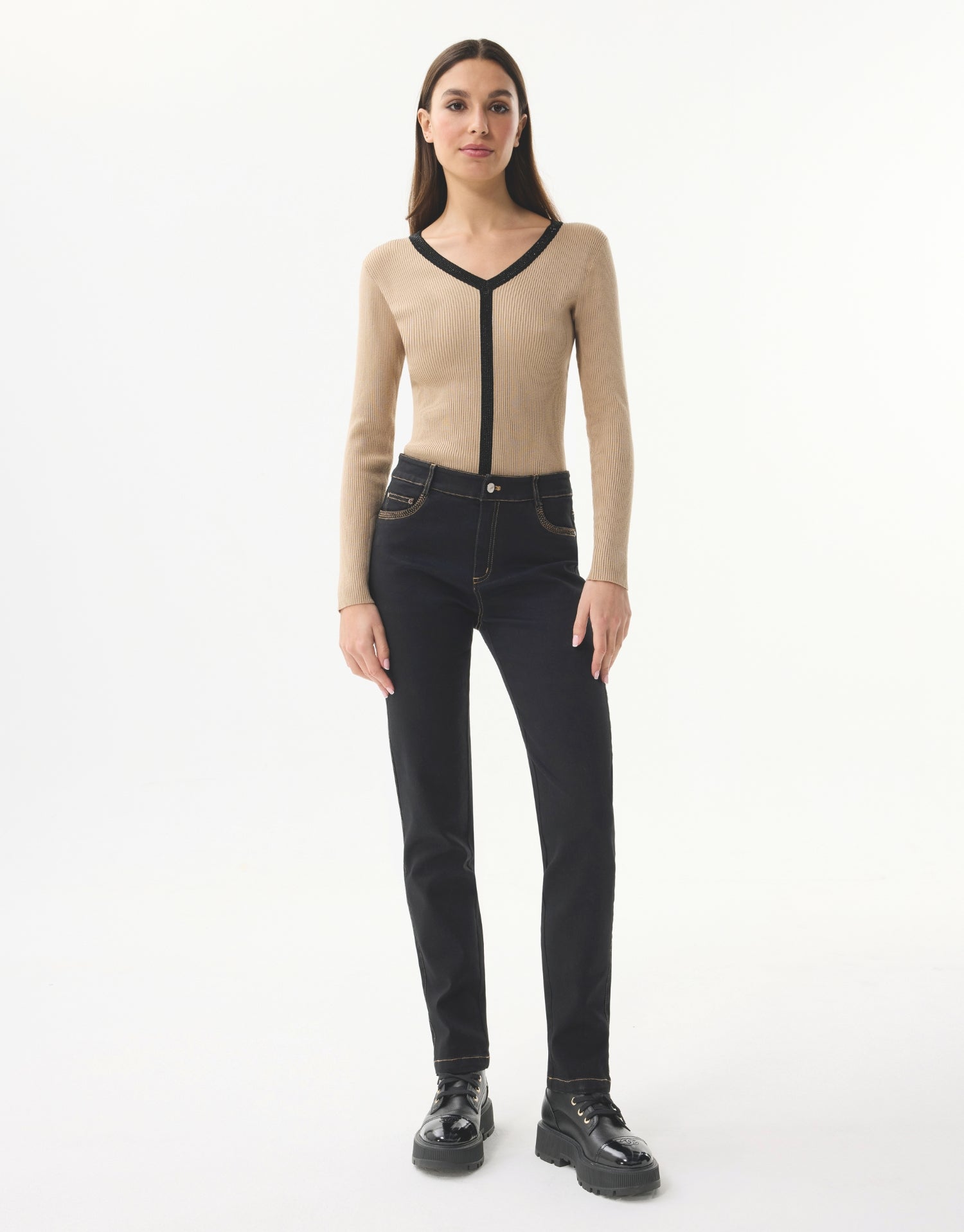 Jean droit stretch
