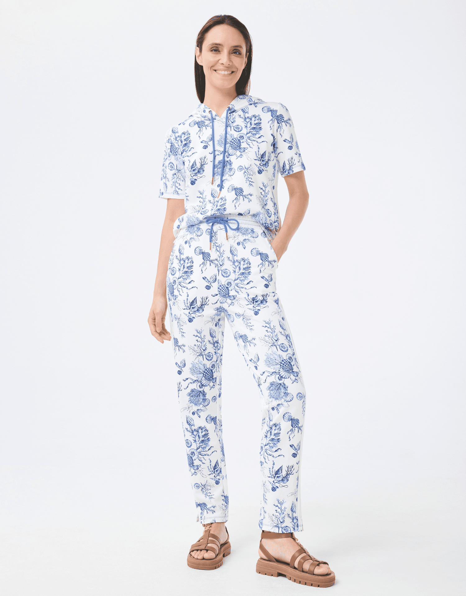 Pantalon en toile de Jouy