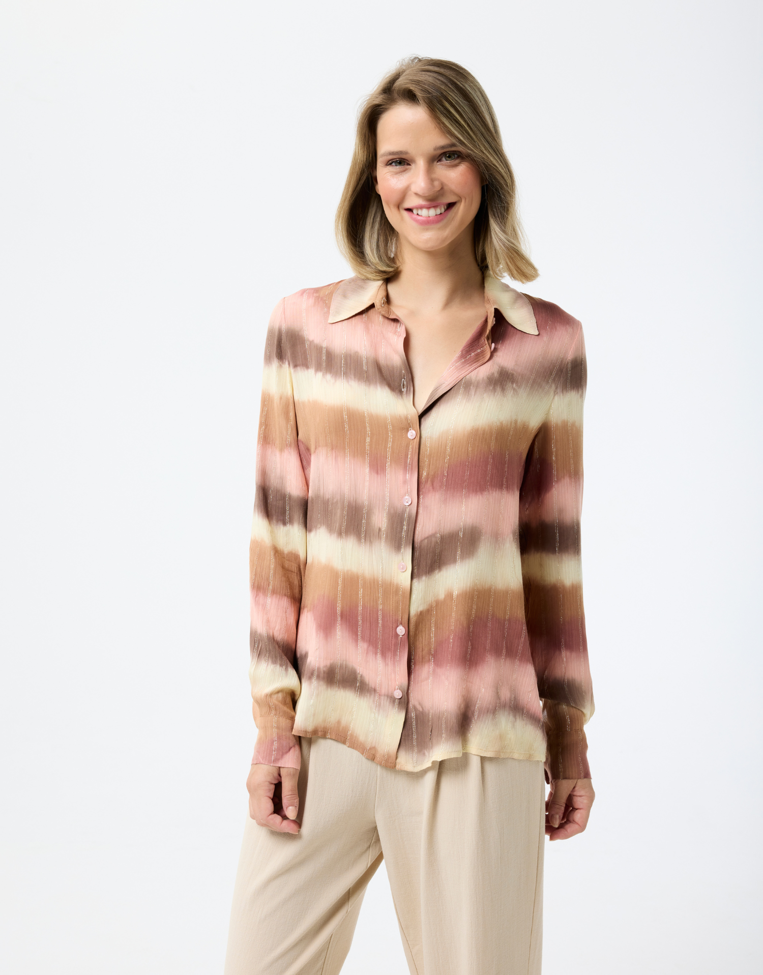Fluid tie and dye shirt