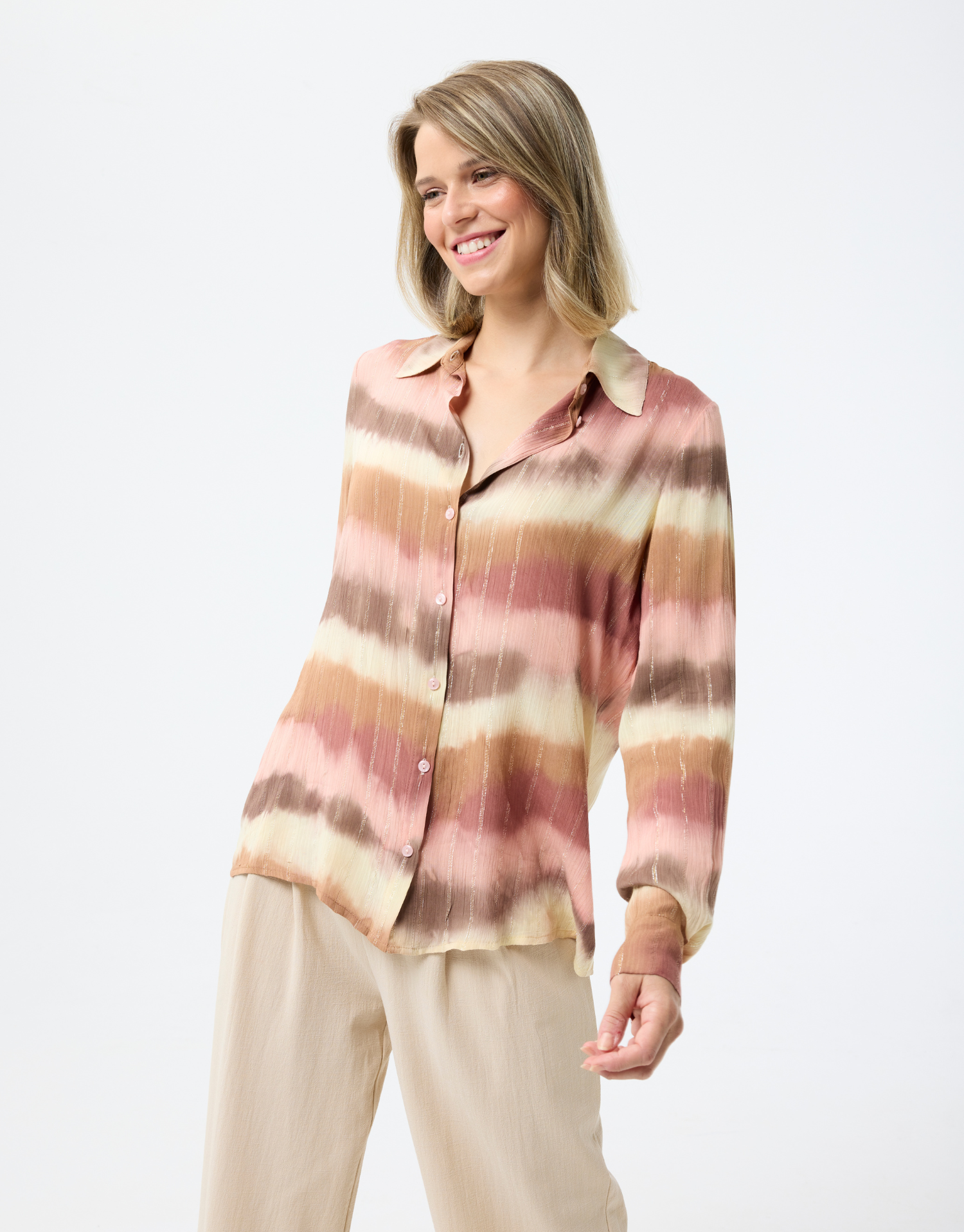 Fluid tie and dye shirt
