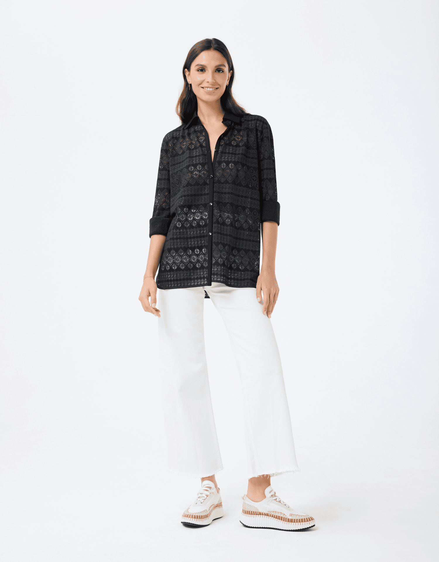Chemise en dentelle noire