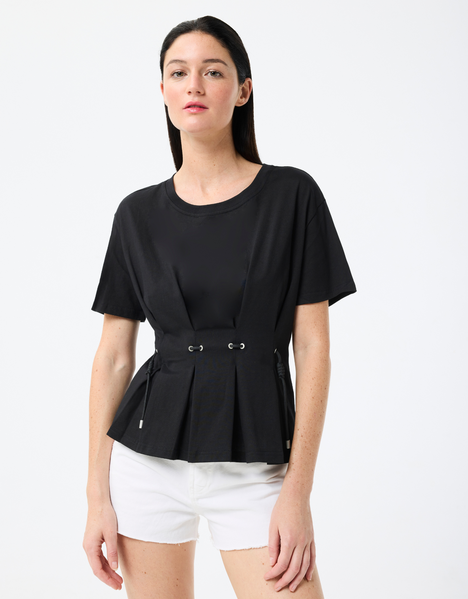 T-shirt lacé en coton