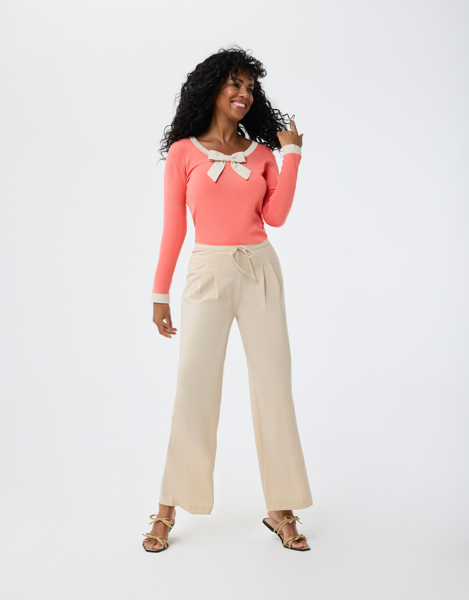 Elodie sweater with bow tie