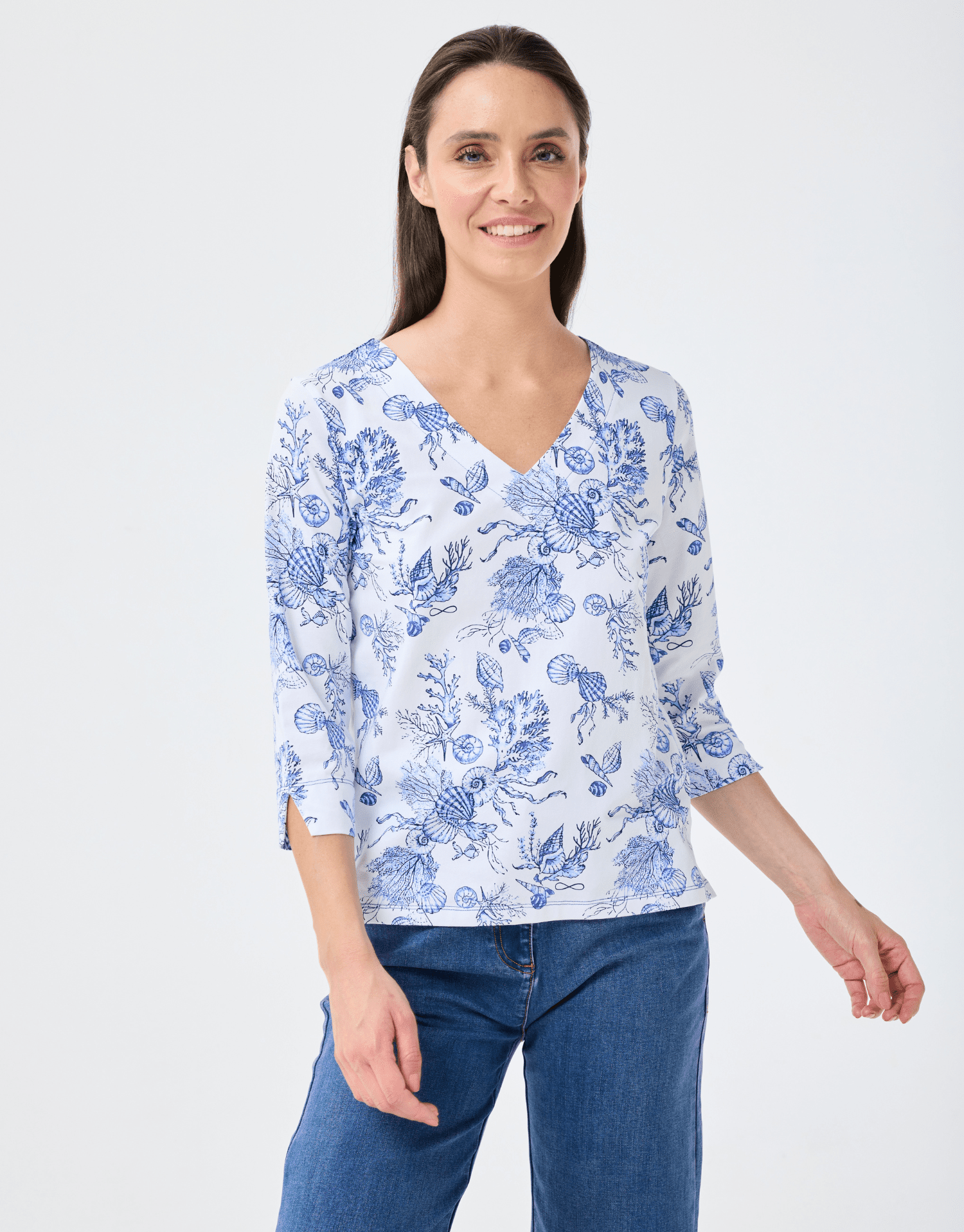 Pull en toile de Jouy
