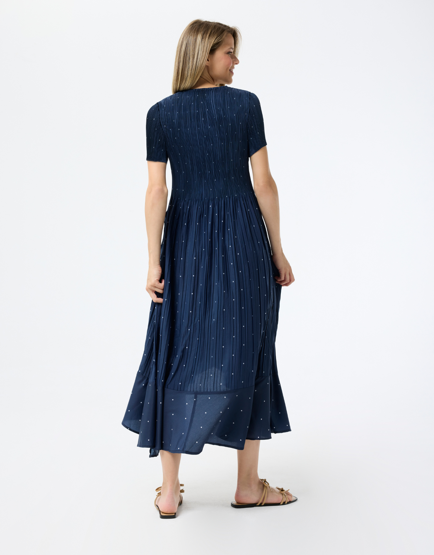 Robe Amandine longue et plissée