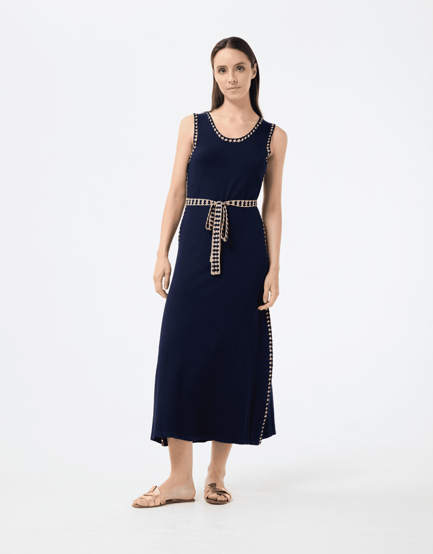 Robe longue en maille