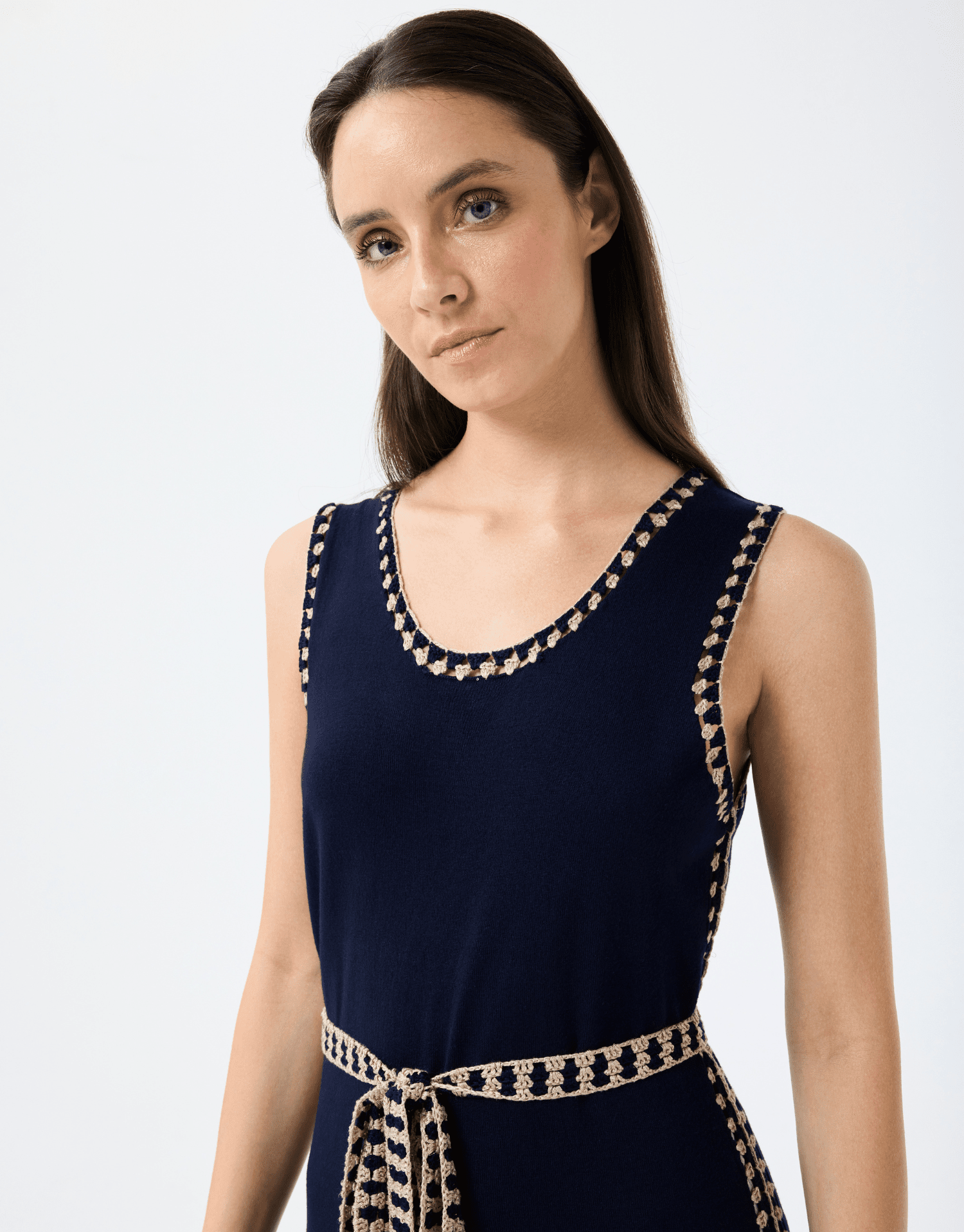 Robe longue en maille