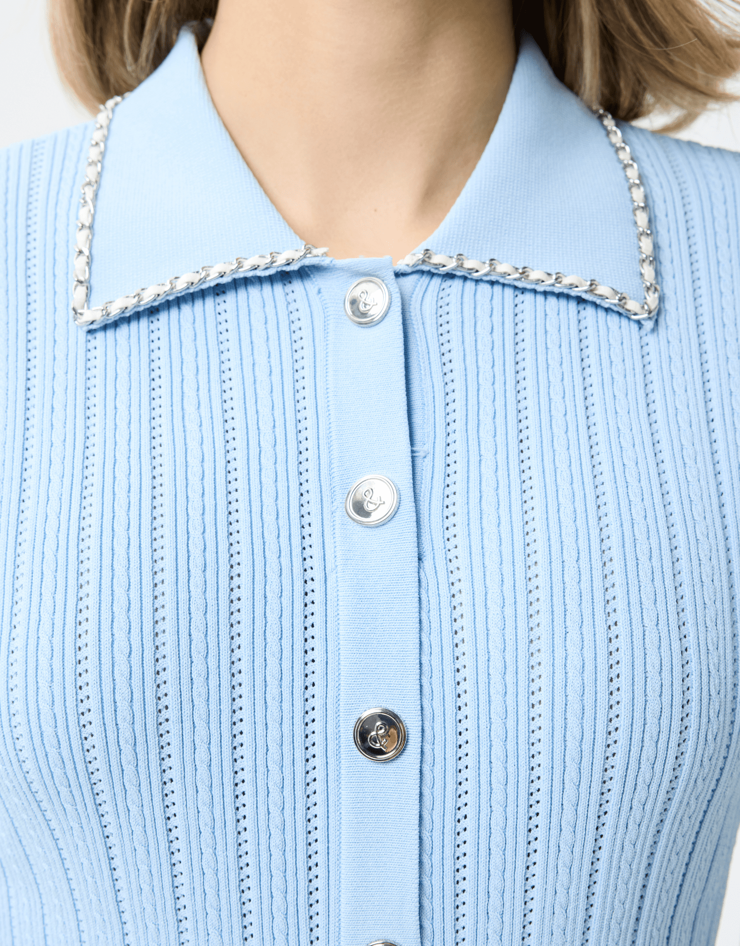 Robe courte en maille côtelée