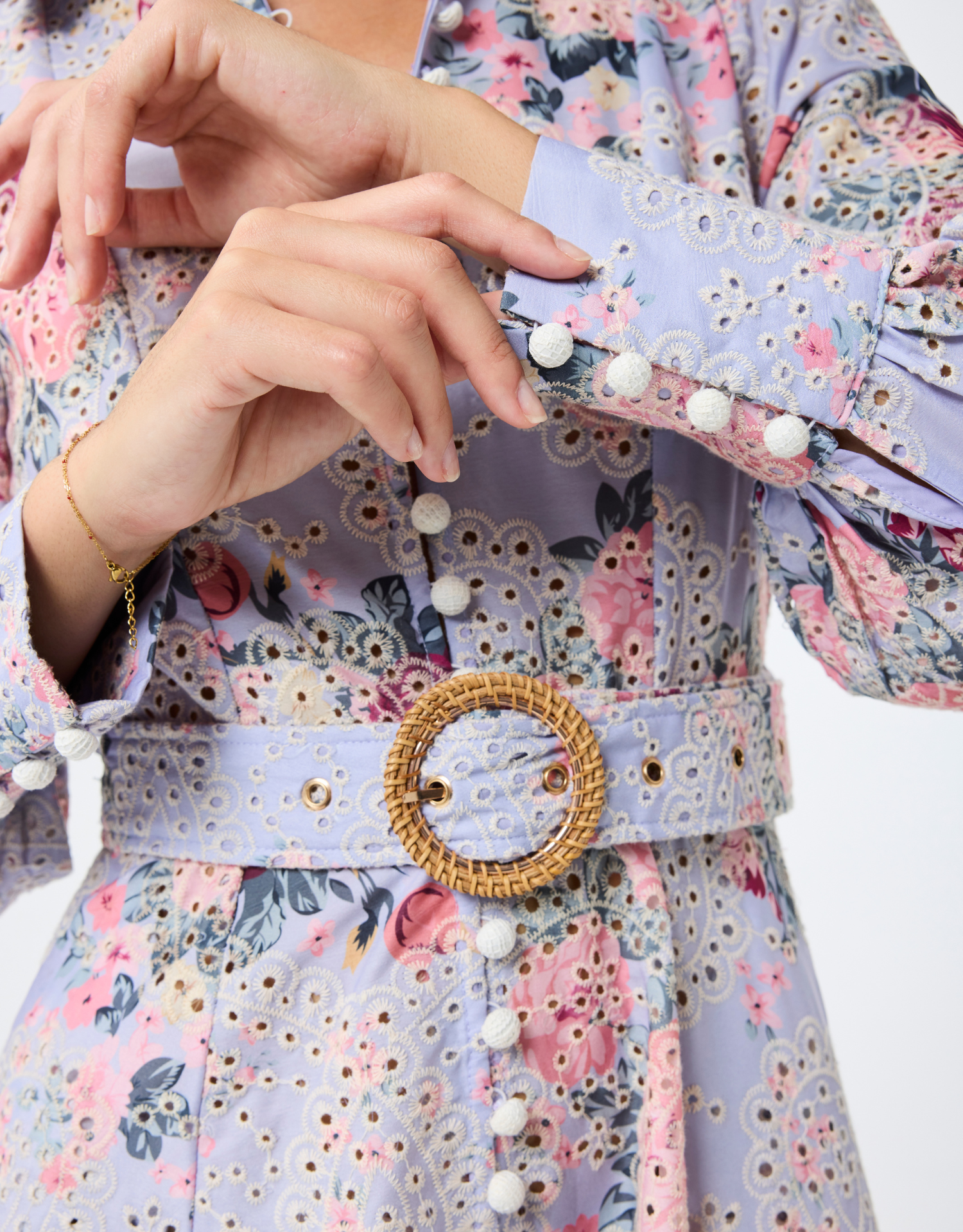 Lange jurk Eline met bloemenprint
