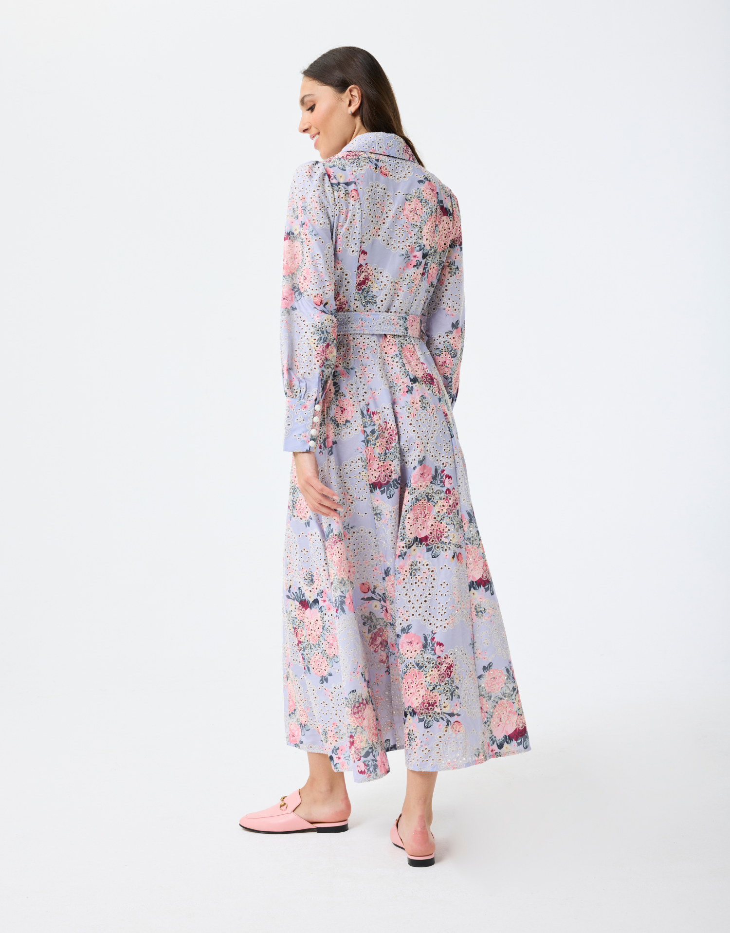 Lange jurk Eline met bloemenprint