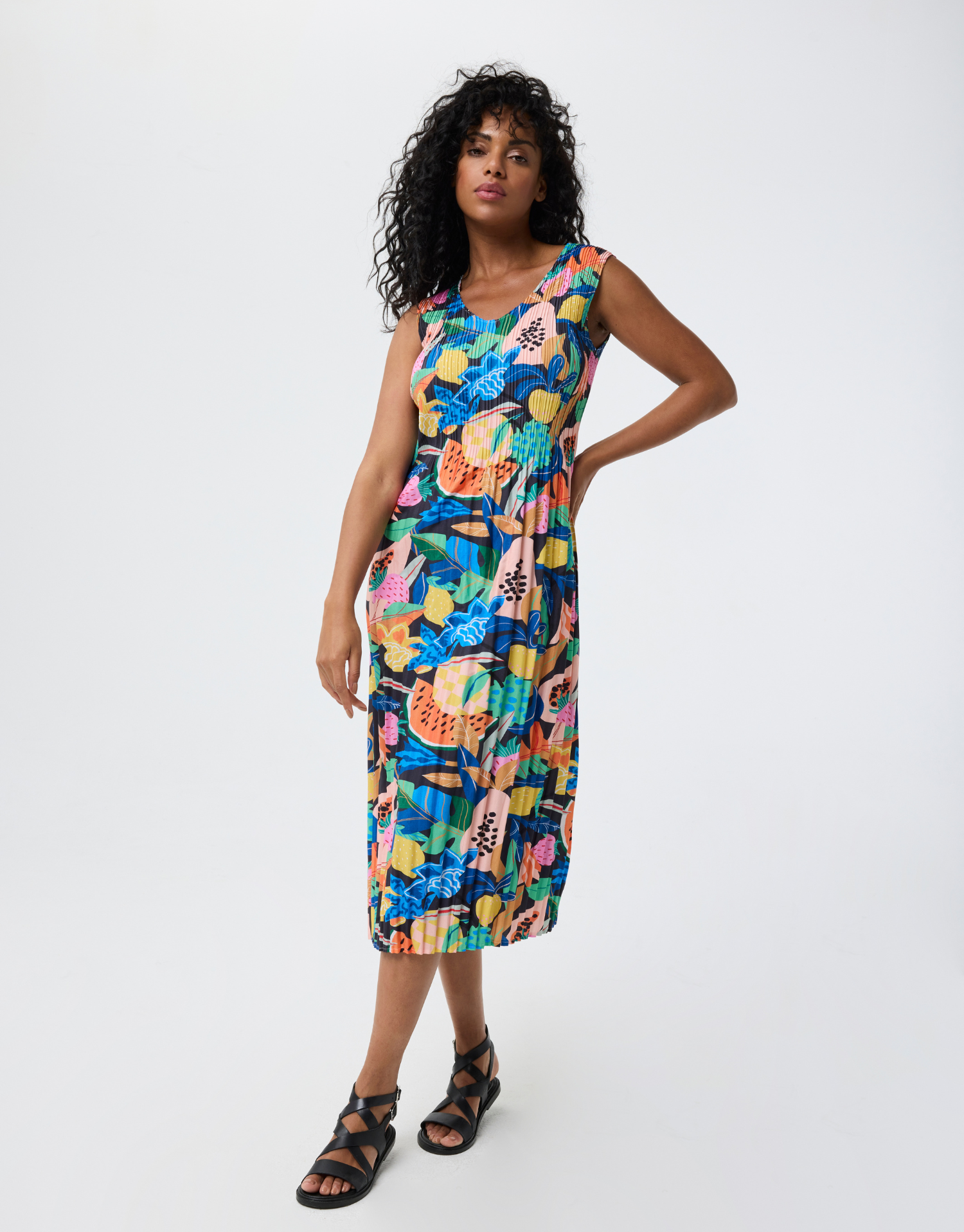 Jurk Sweet midi geplooid