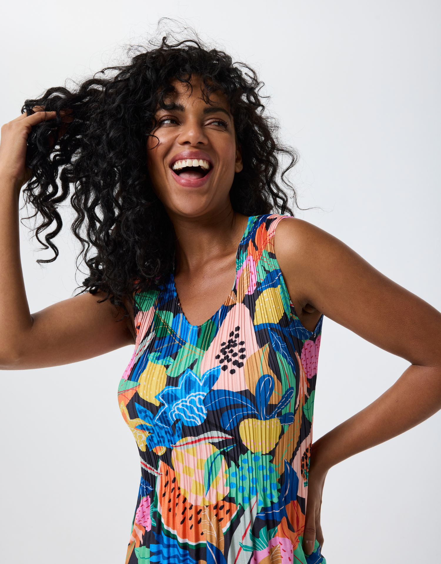 Jurk Sweet midi geplooid