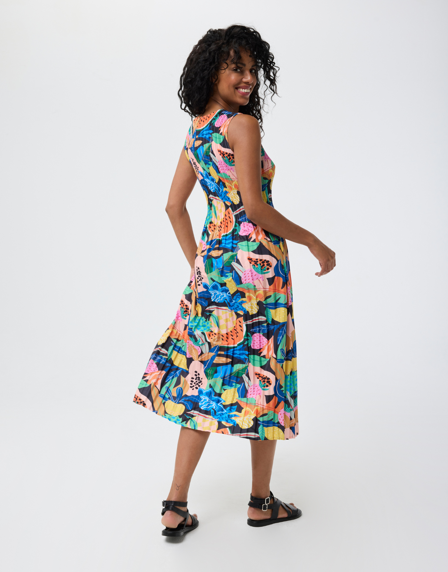 Jurk Sweet midi geplooid
