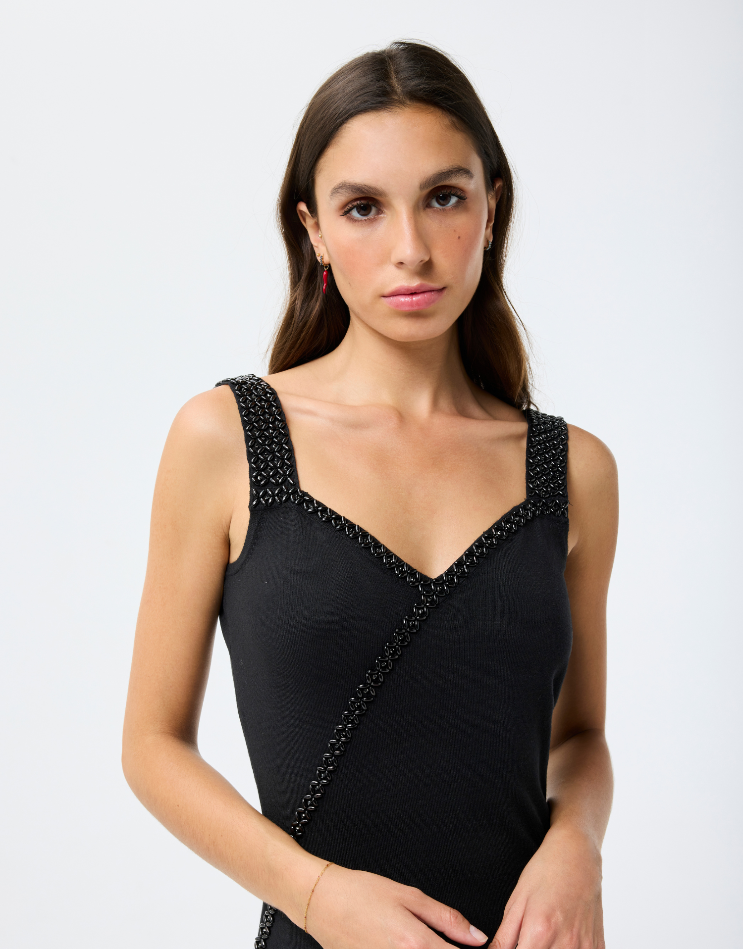 Robe Tina courte avec perles