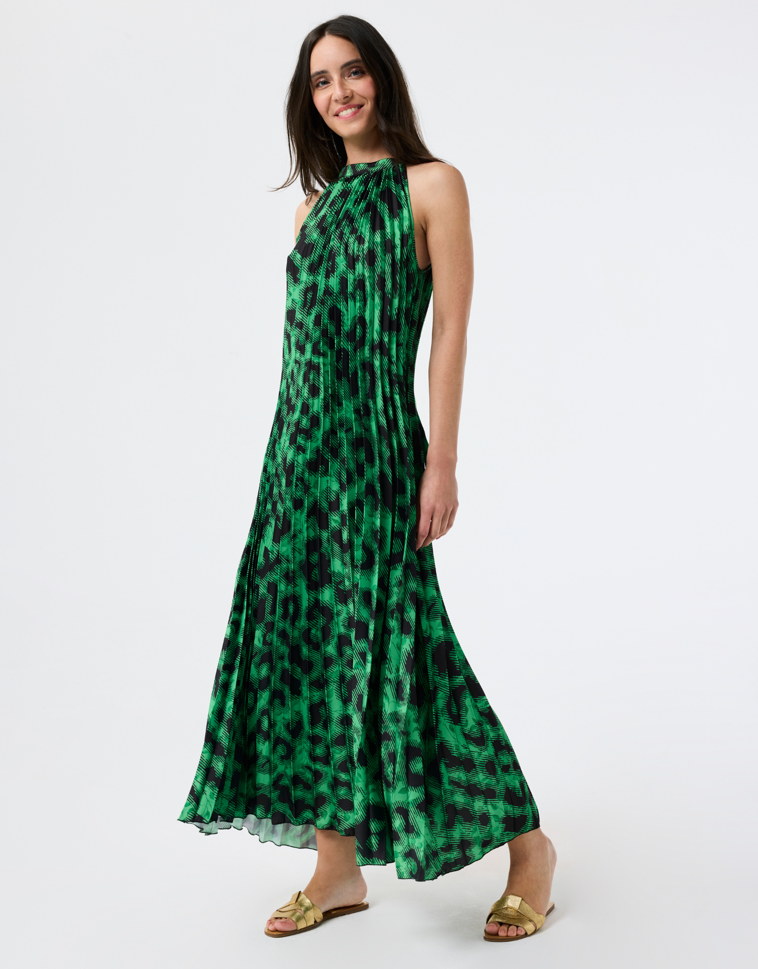 Robe Zoé longue imprimé léopard