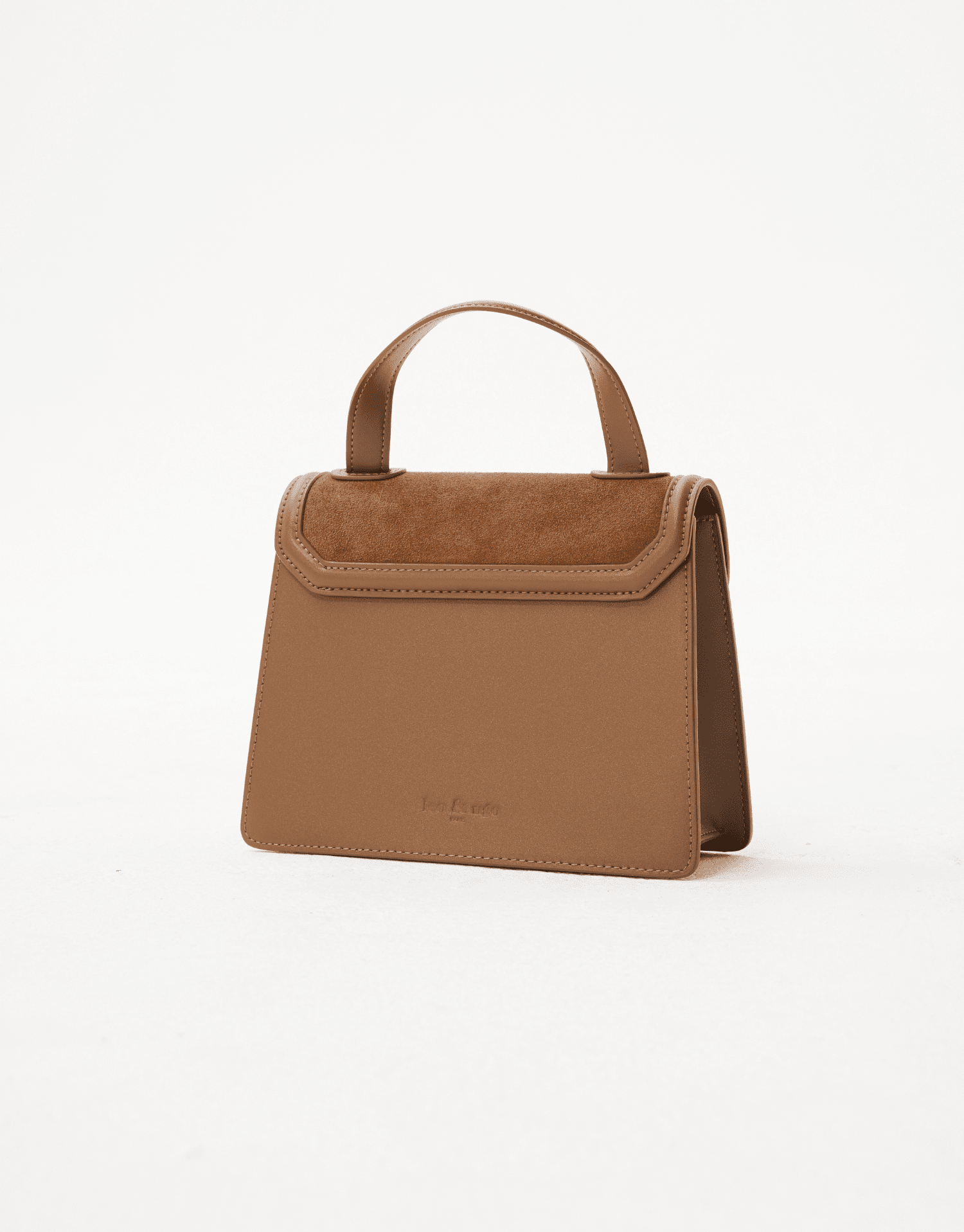 sac leo mini en cuir suede marron chocolat - elegant et tendance