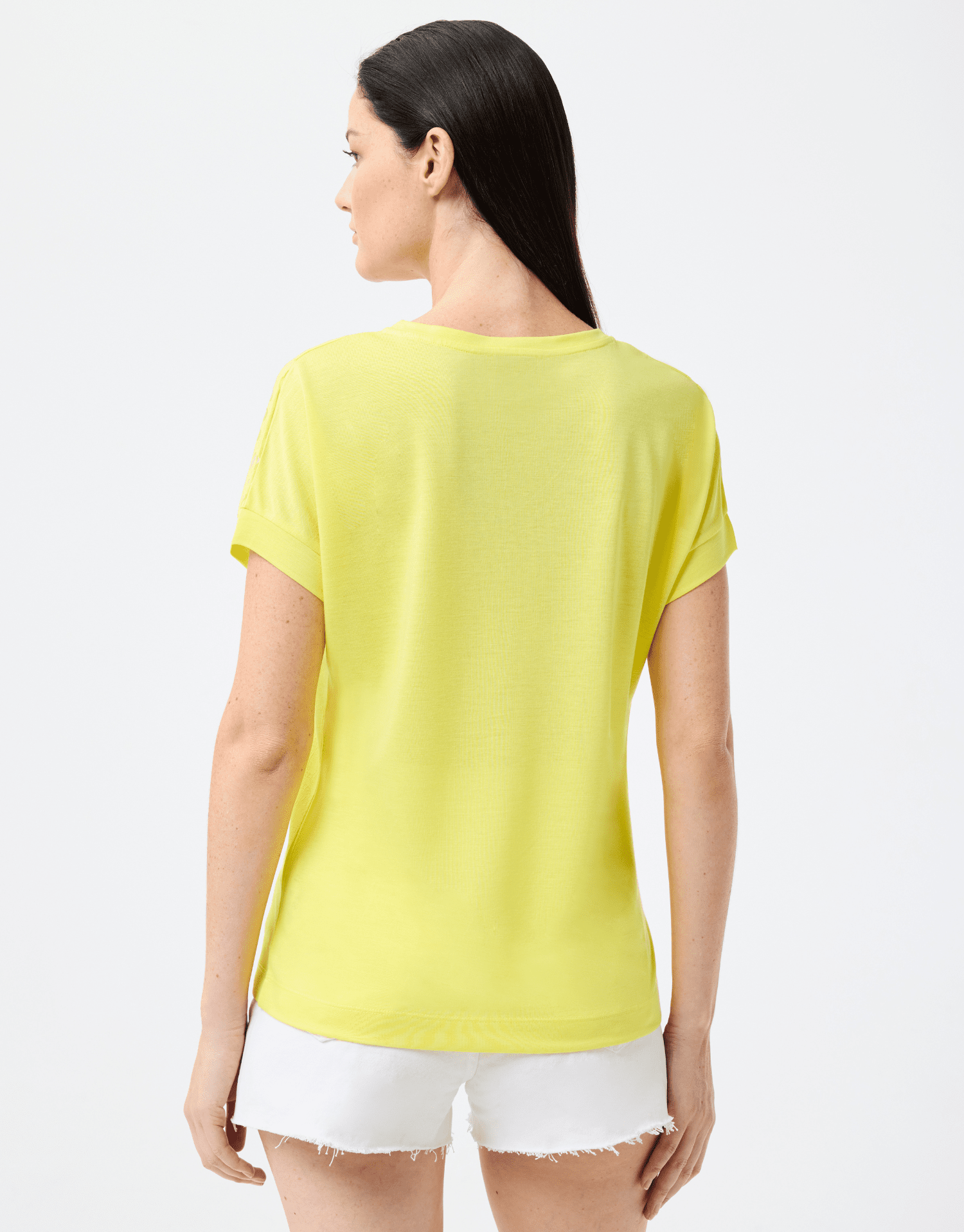 T-shirt avec broderies fleuries