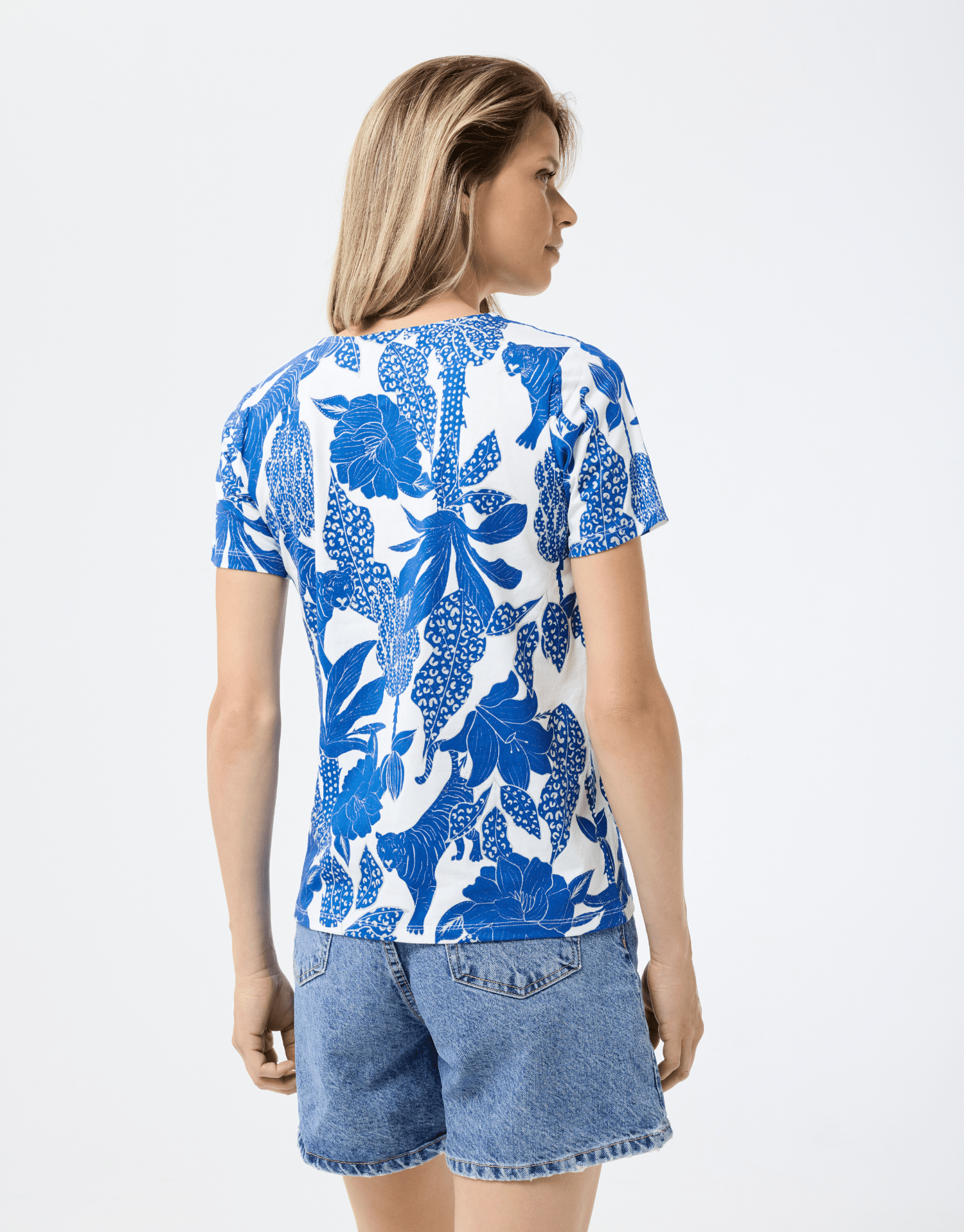 T-shirt avec imprimé bleu