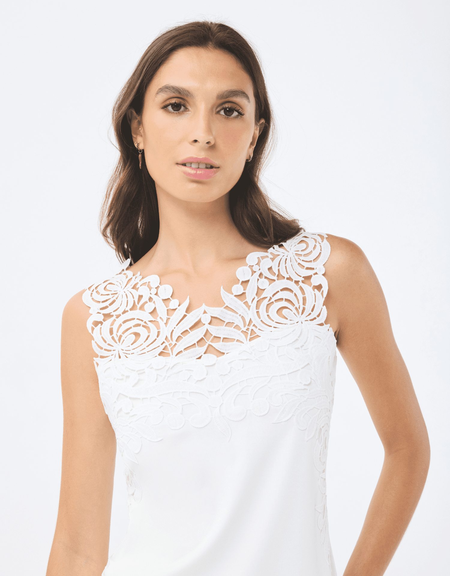 Débardeur dentelle en coton