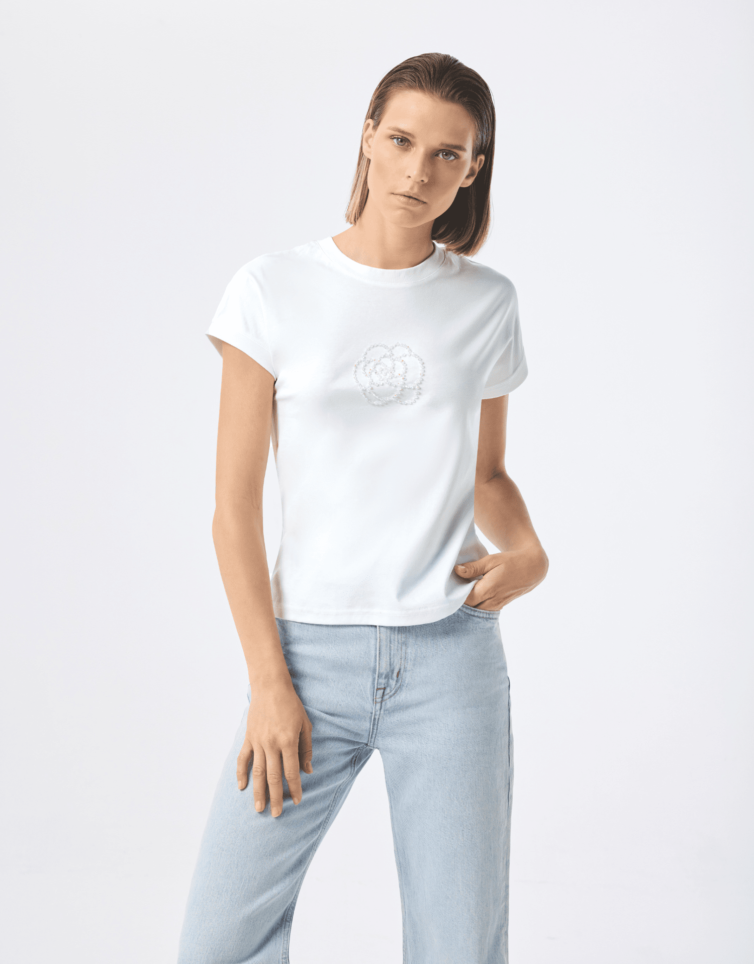 T-shirt motif fleuri