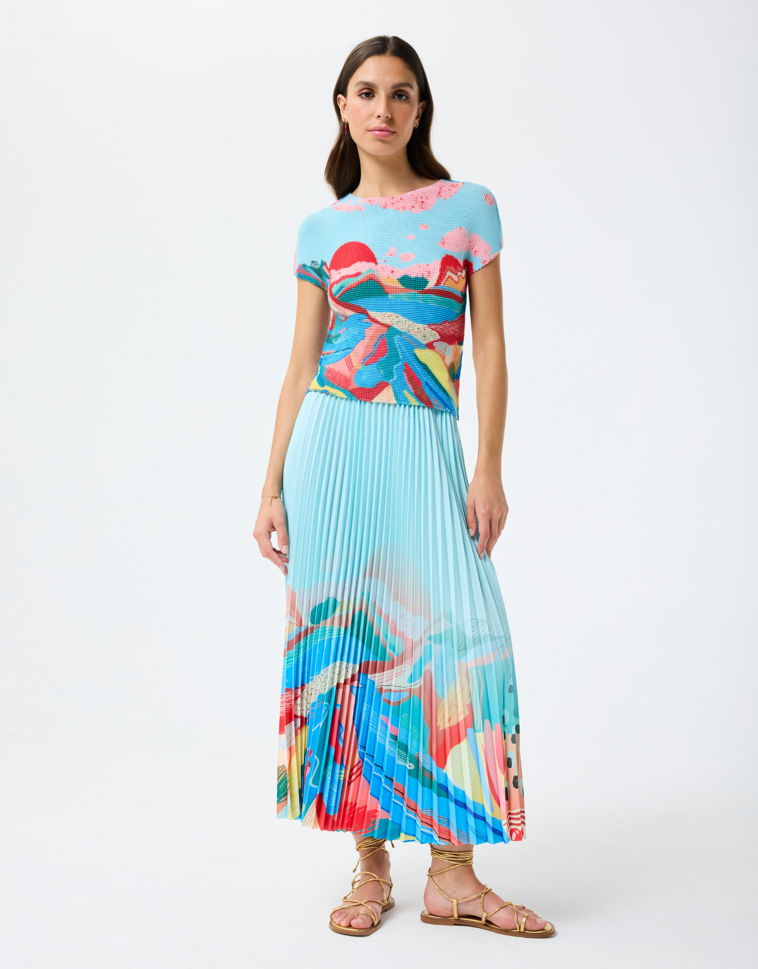 T-shirt Aqua avec couleurs vibrantes