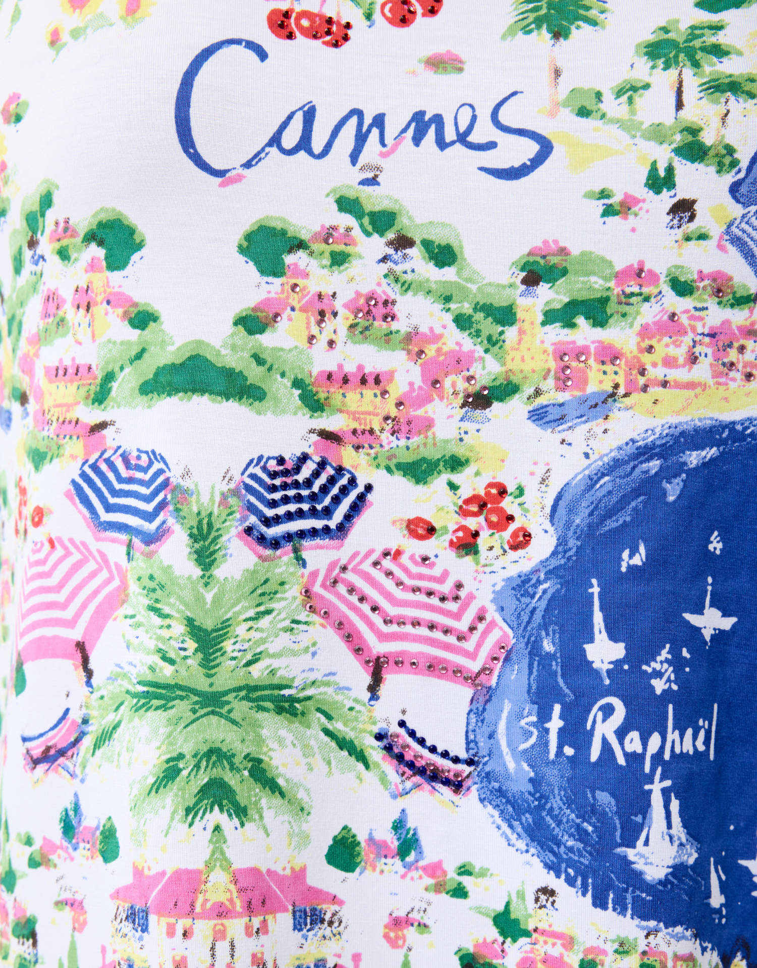 T-shirt Azur bleu en coton