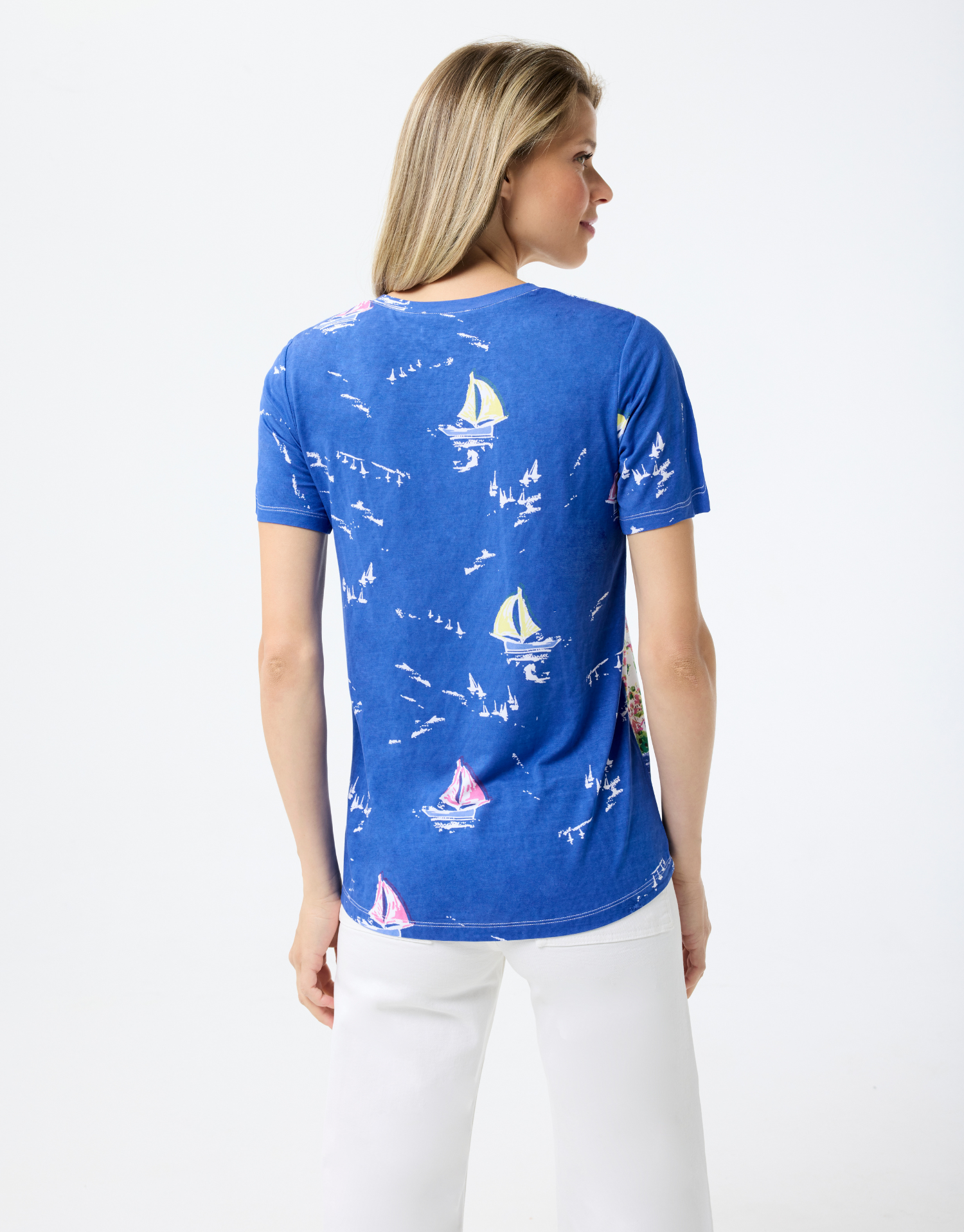 T-shirt Azur bleu en coton