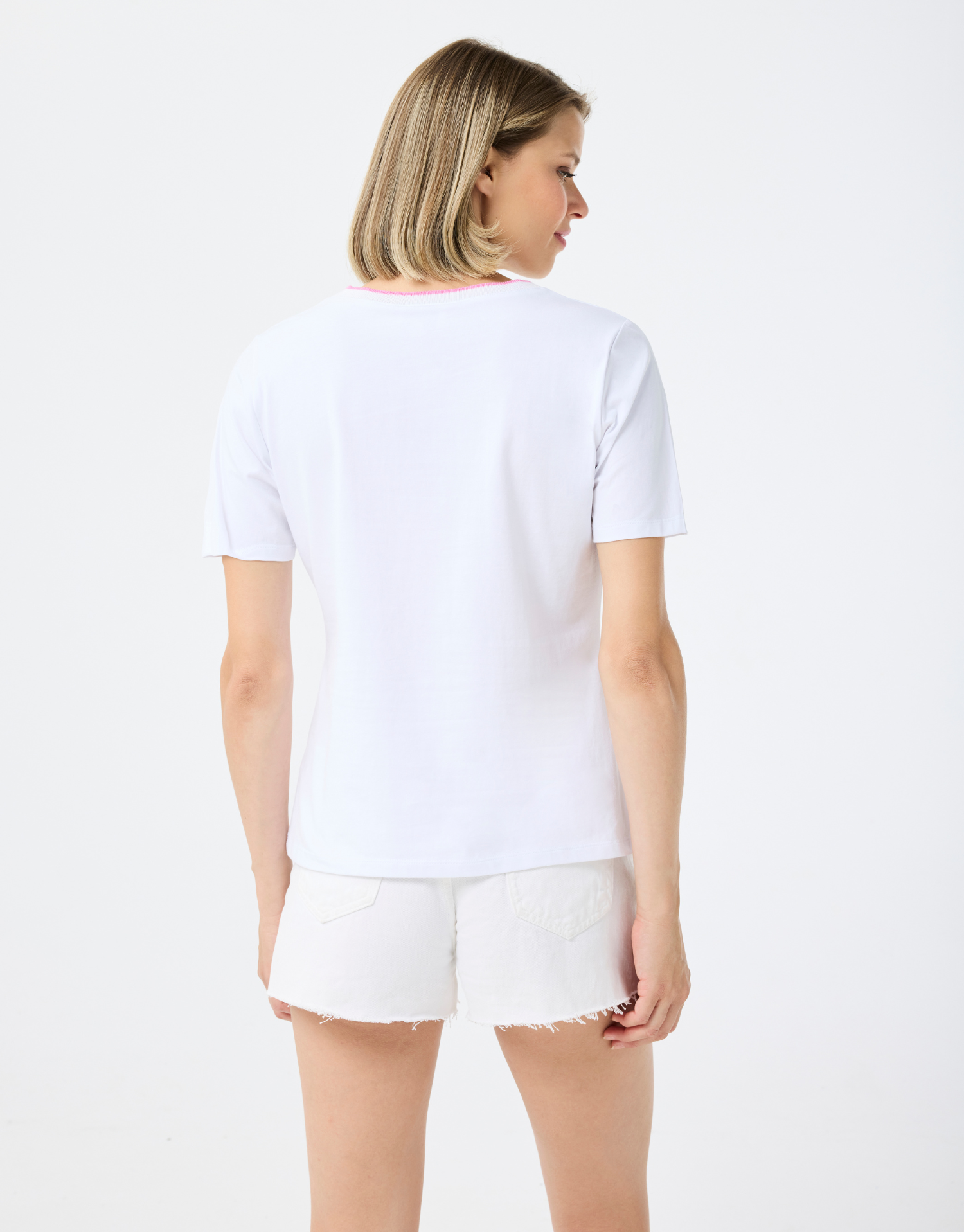 T-shirt Caroline en coton blanc