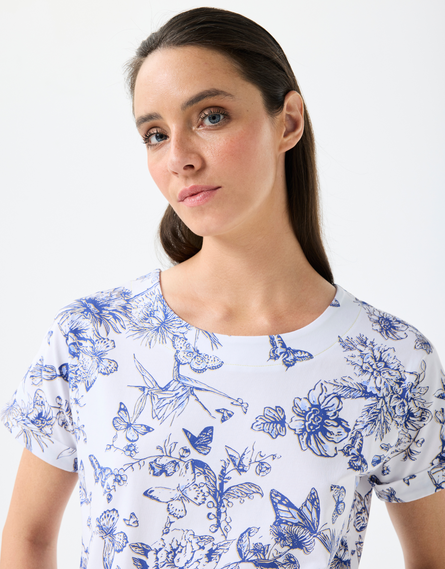 T-shirt Isa en toile de Jouy