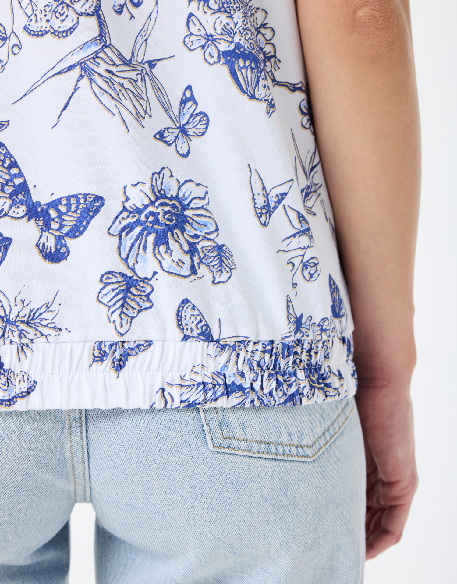 T-shirt Isa en toile de Jouy