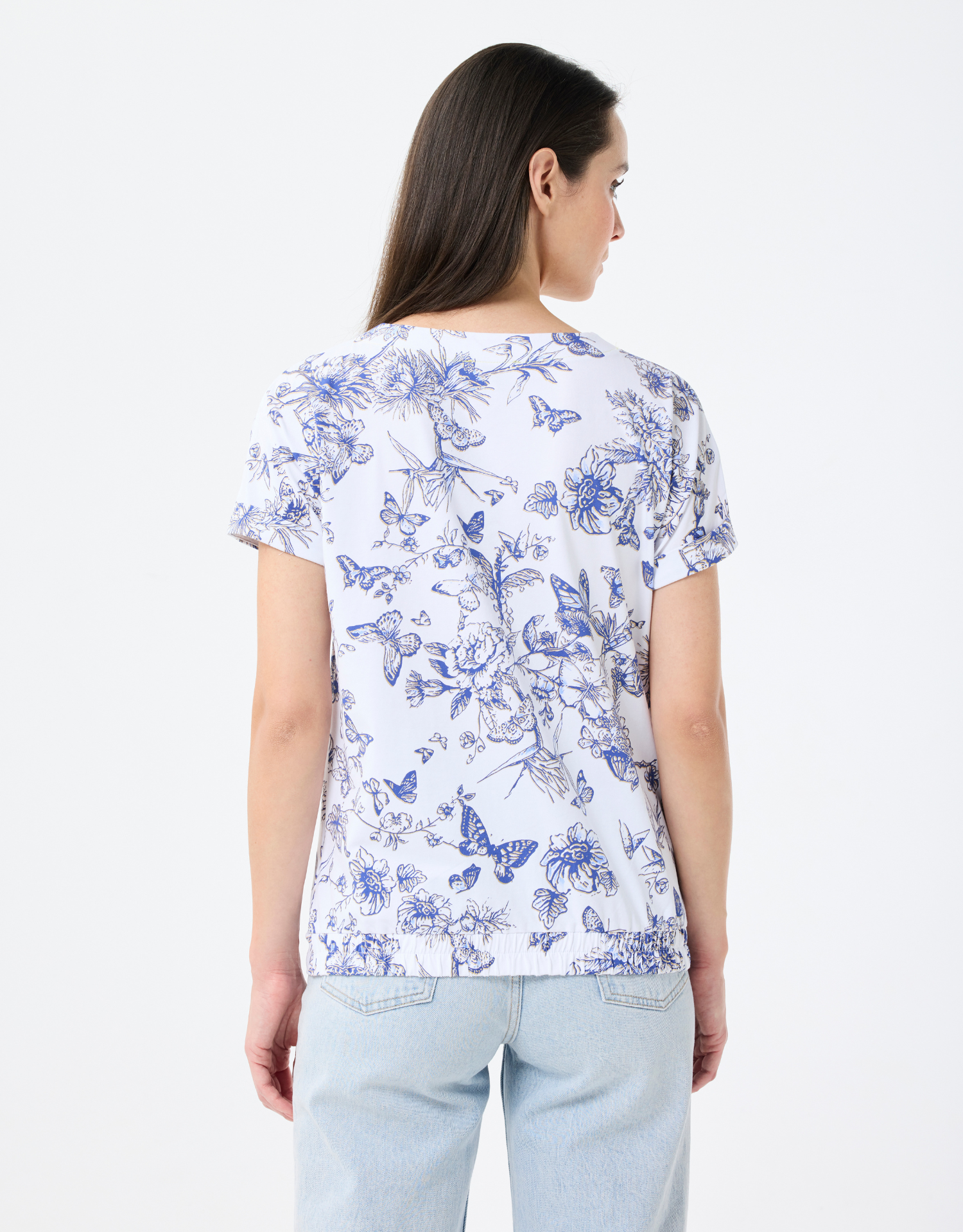 T-shirt Isa en toile de Jouy