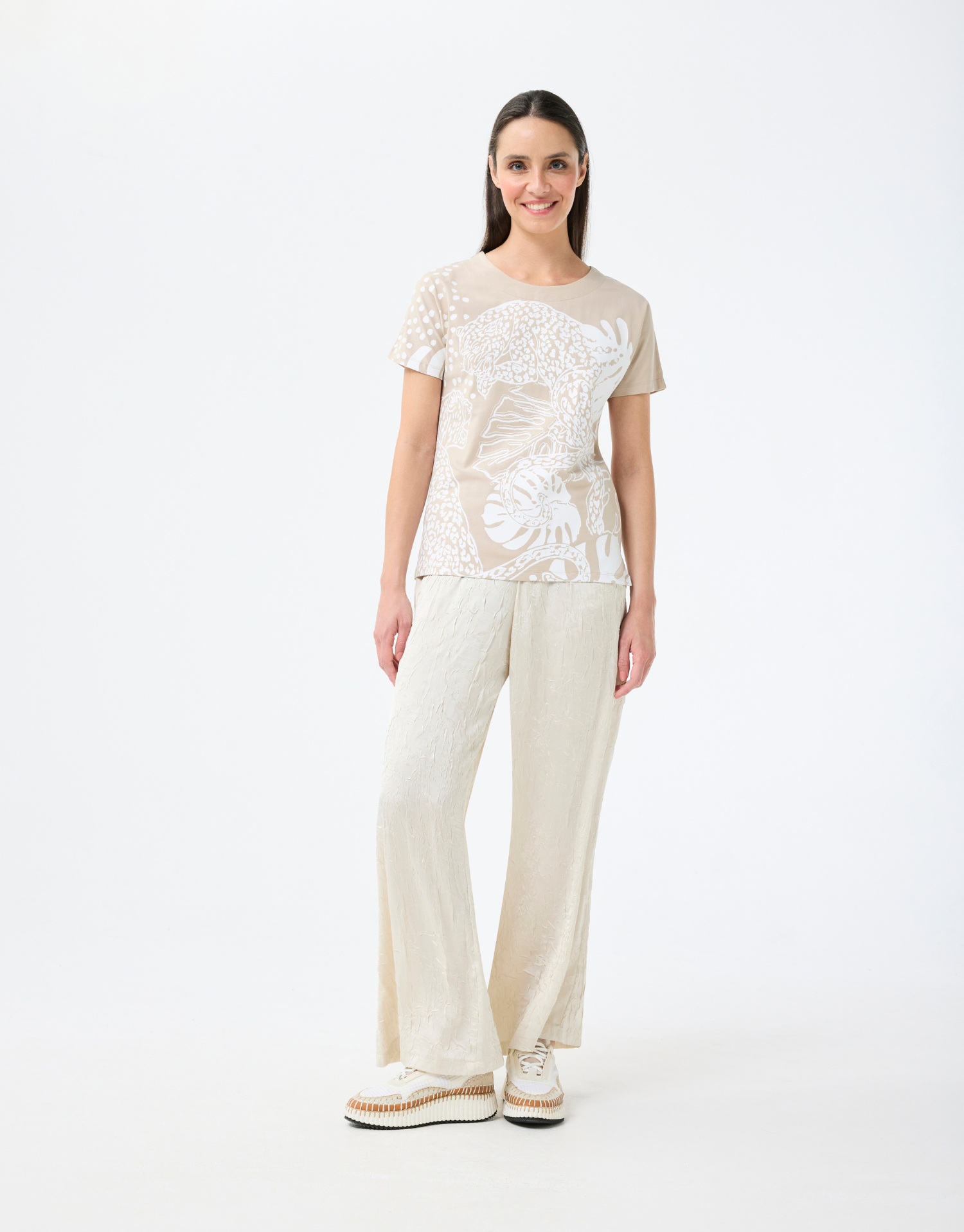 T-shirt Kylie en coton beige