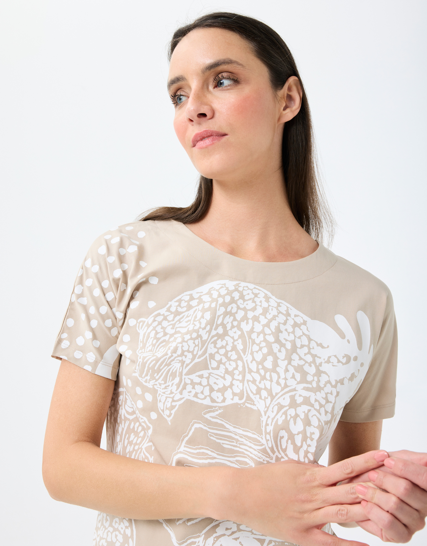 T-shirt Kylie en coton beige