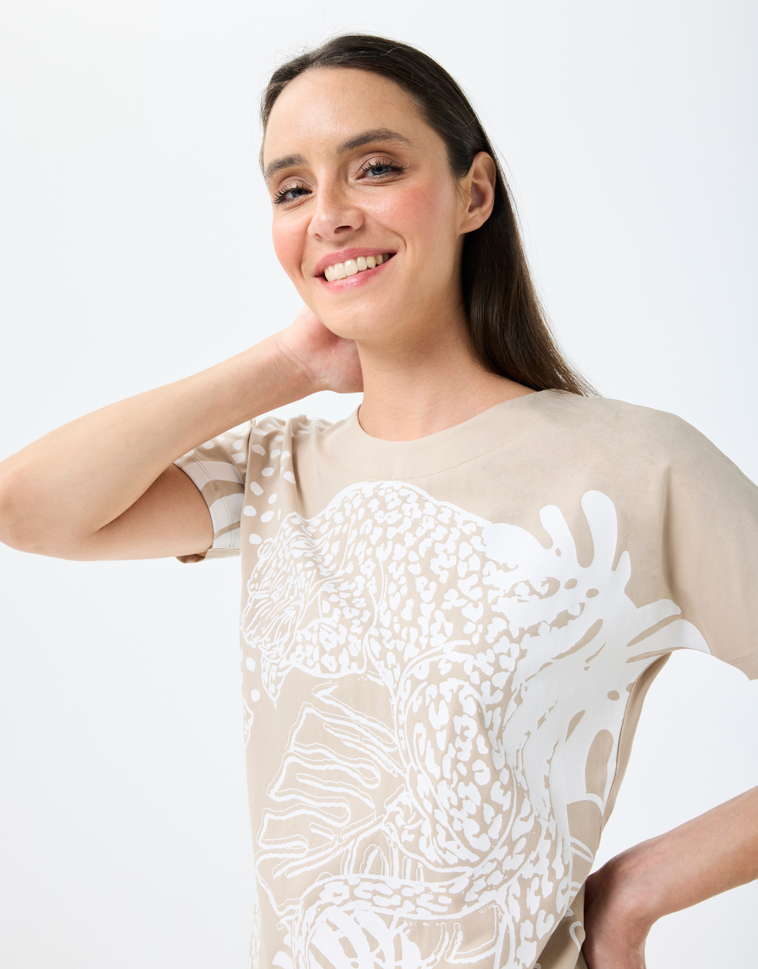 T-shirt Kylie en coton beige