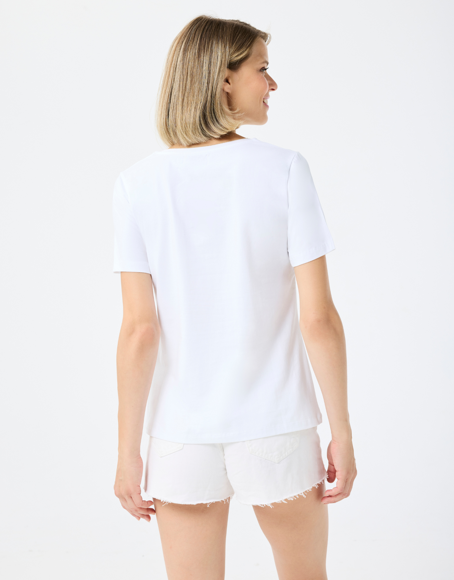 T-shirt blanc motifs colorés