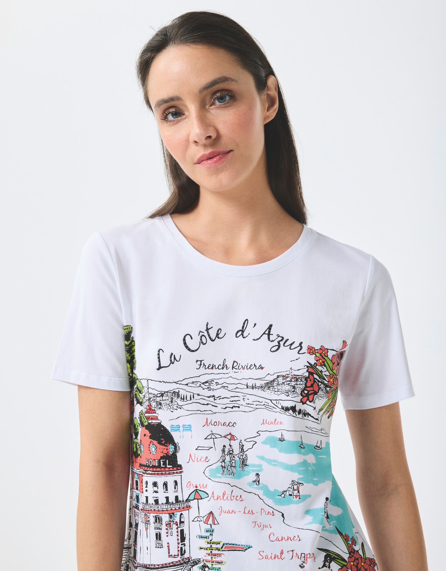 T-shirt Riviera en coton blanc