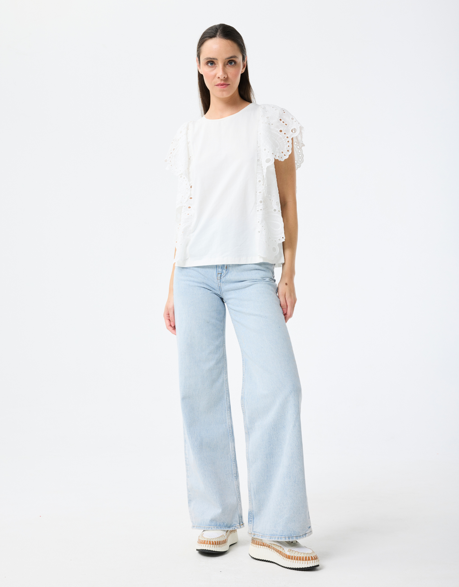 T-shirt Adèle avec dentelle brodée