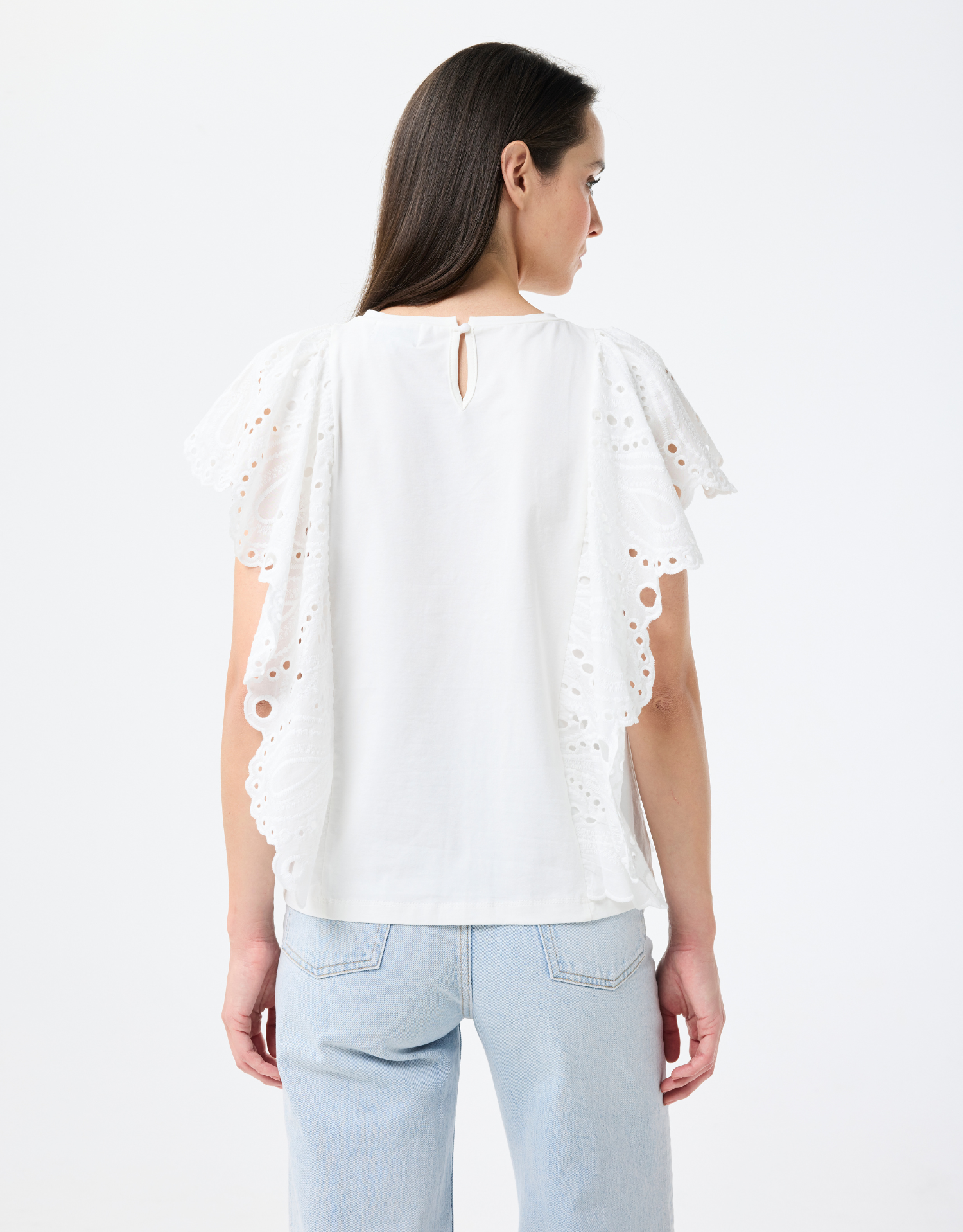 T-shirt Adèle avec dentelle brodée