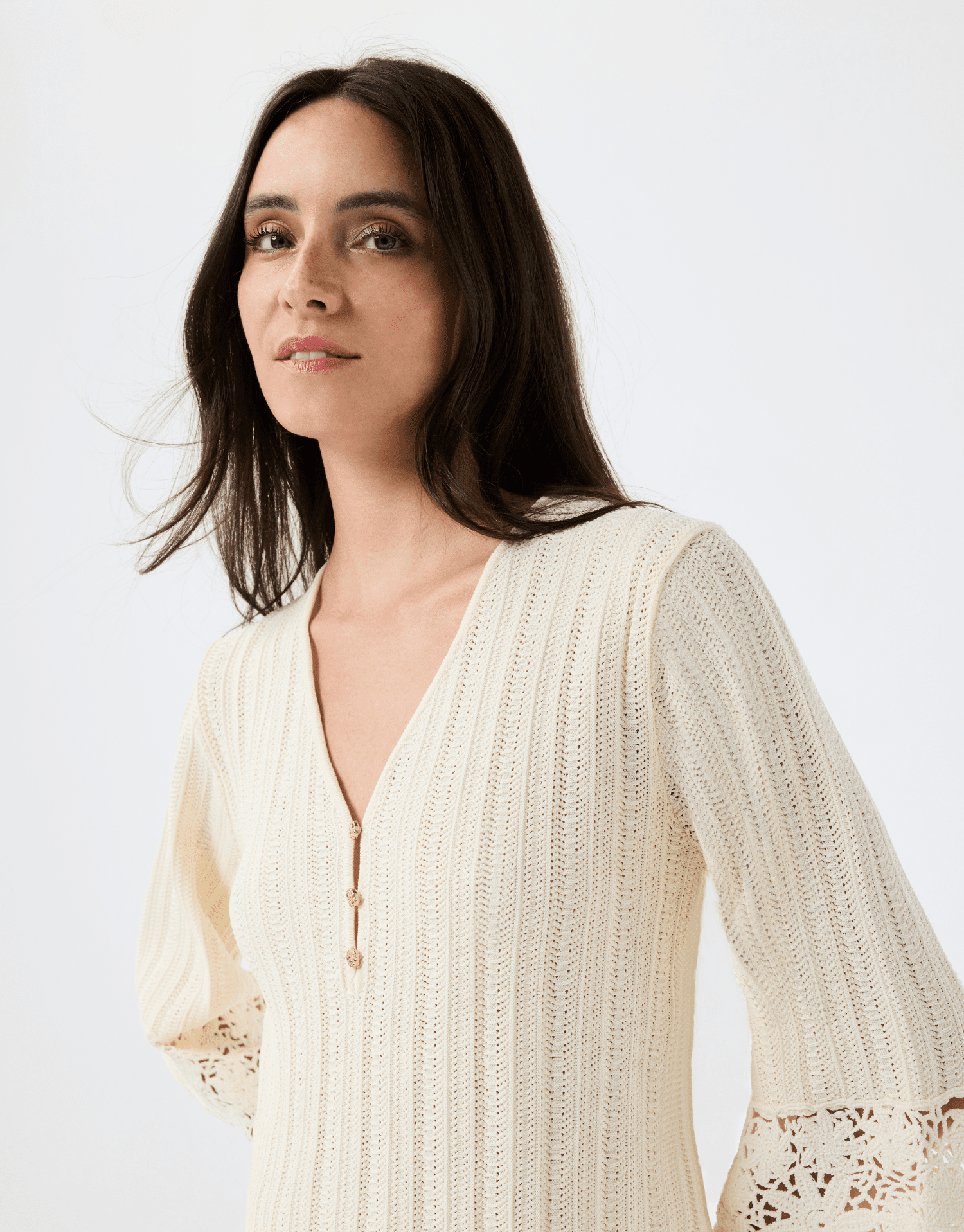 Pull avec broderies bohèmes