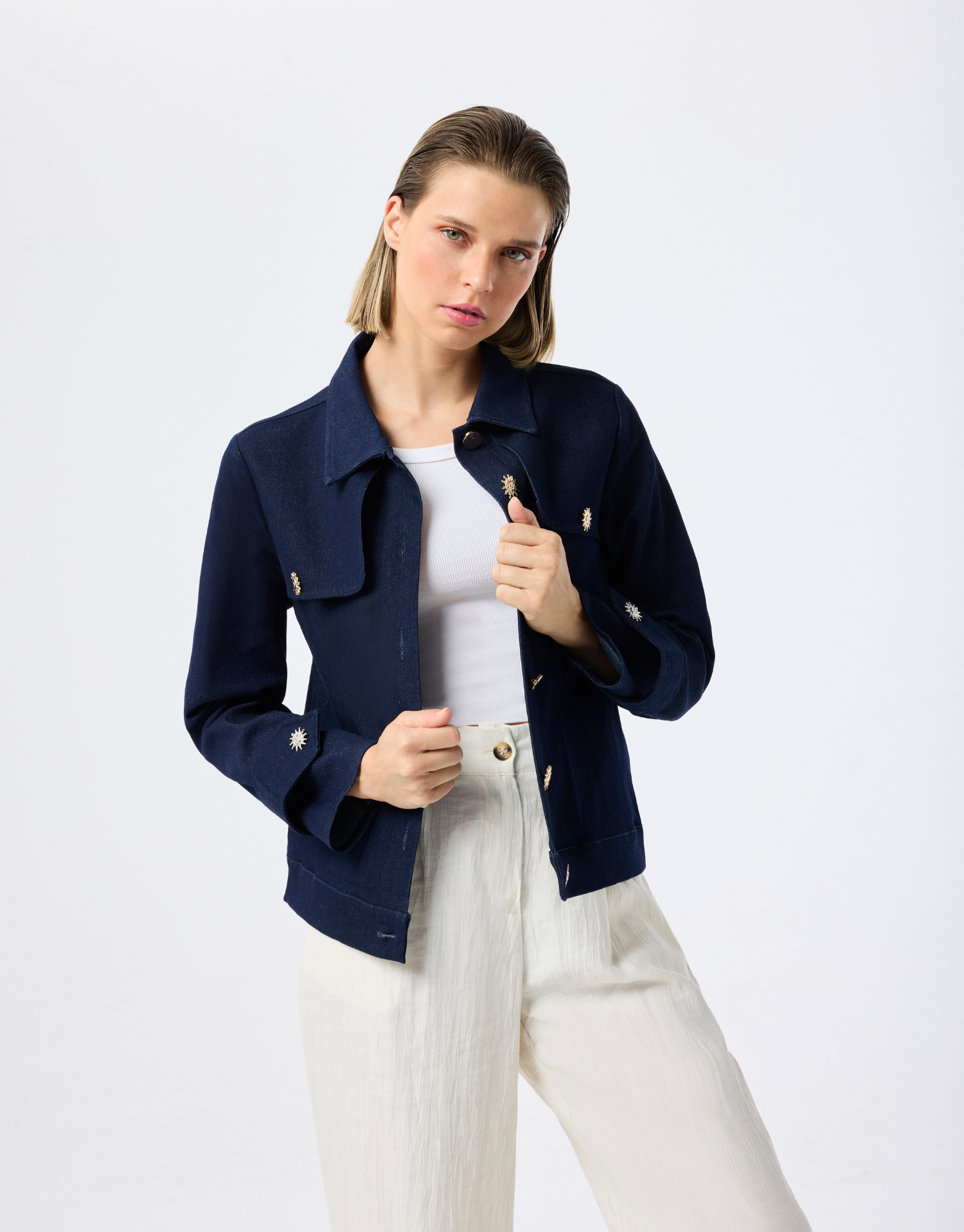 Veste Billie en coton col chemise