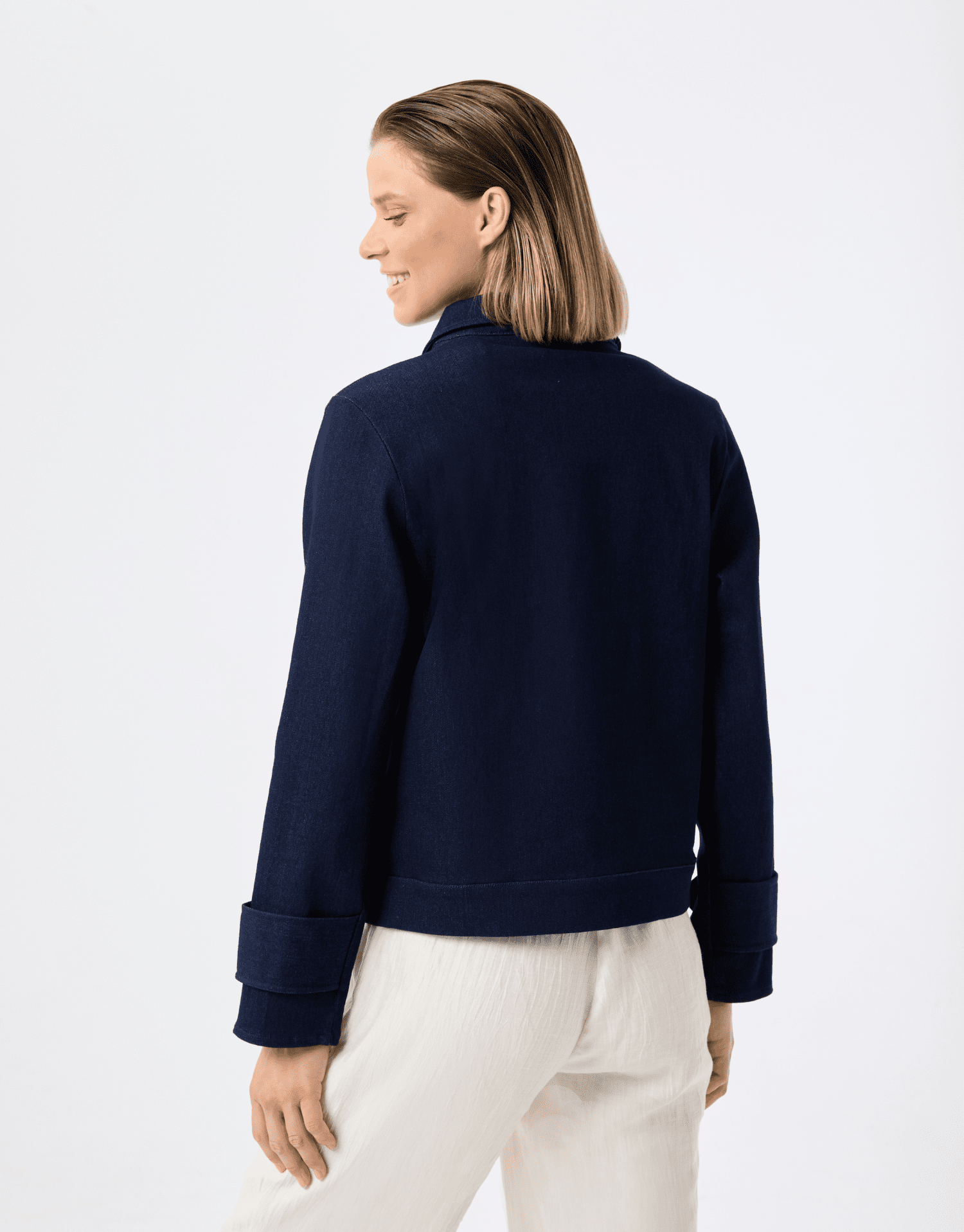 Veste en coton col chemise