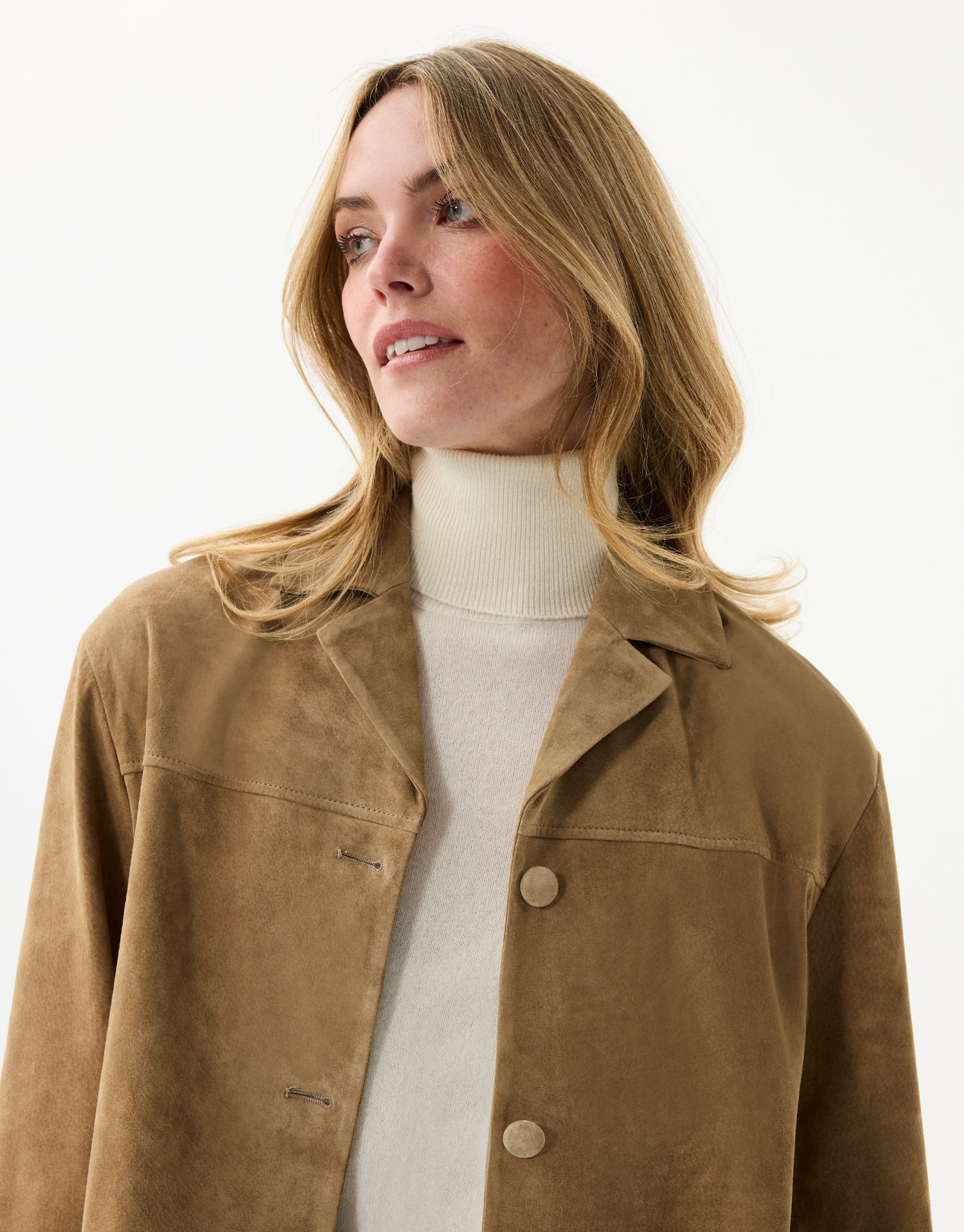 Veste en peau de cochon beige
